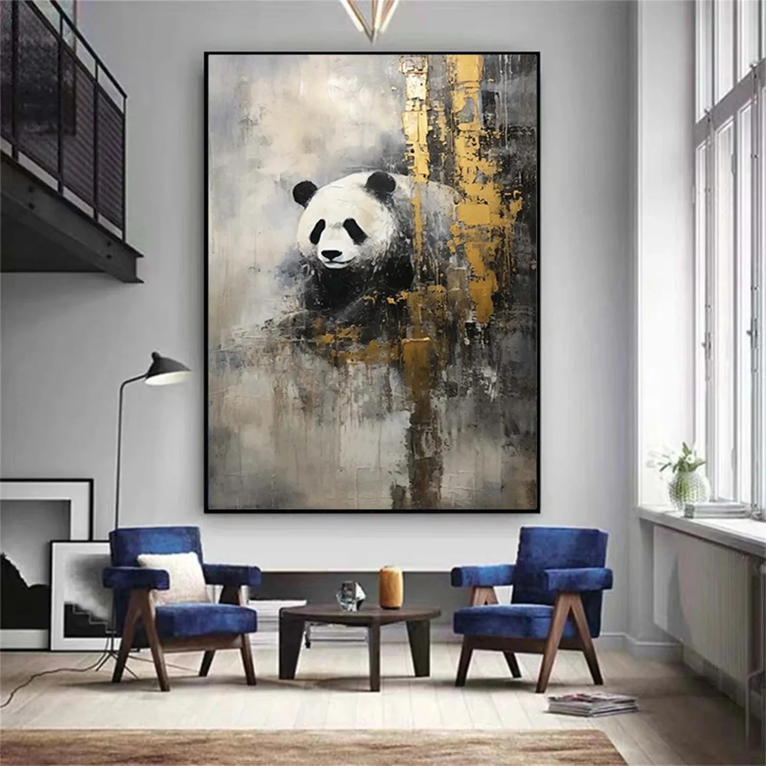 Black and White Abstract Animal Wall Art #AM065