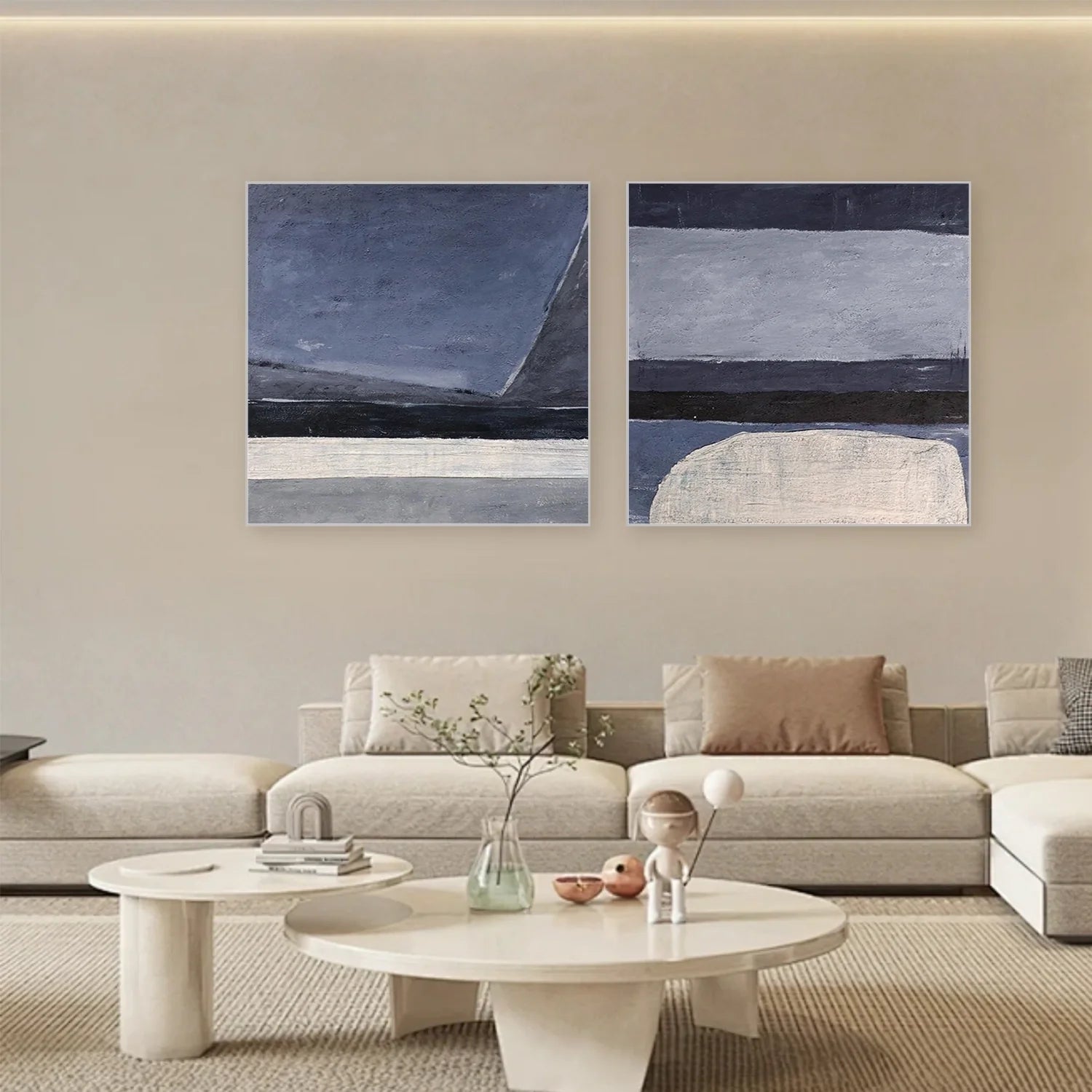 Abstract Canvas Art Set of 2 #WA634