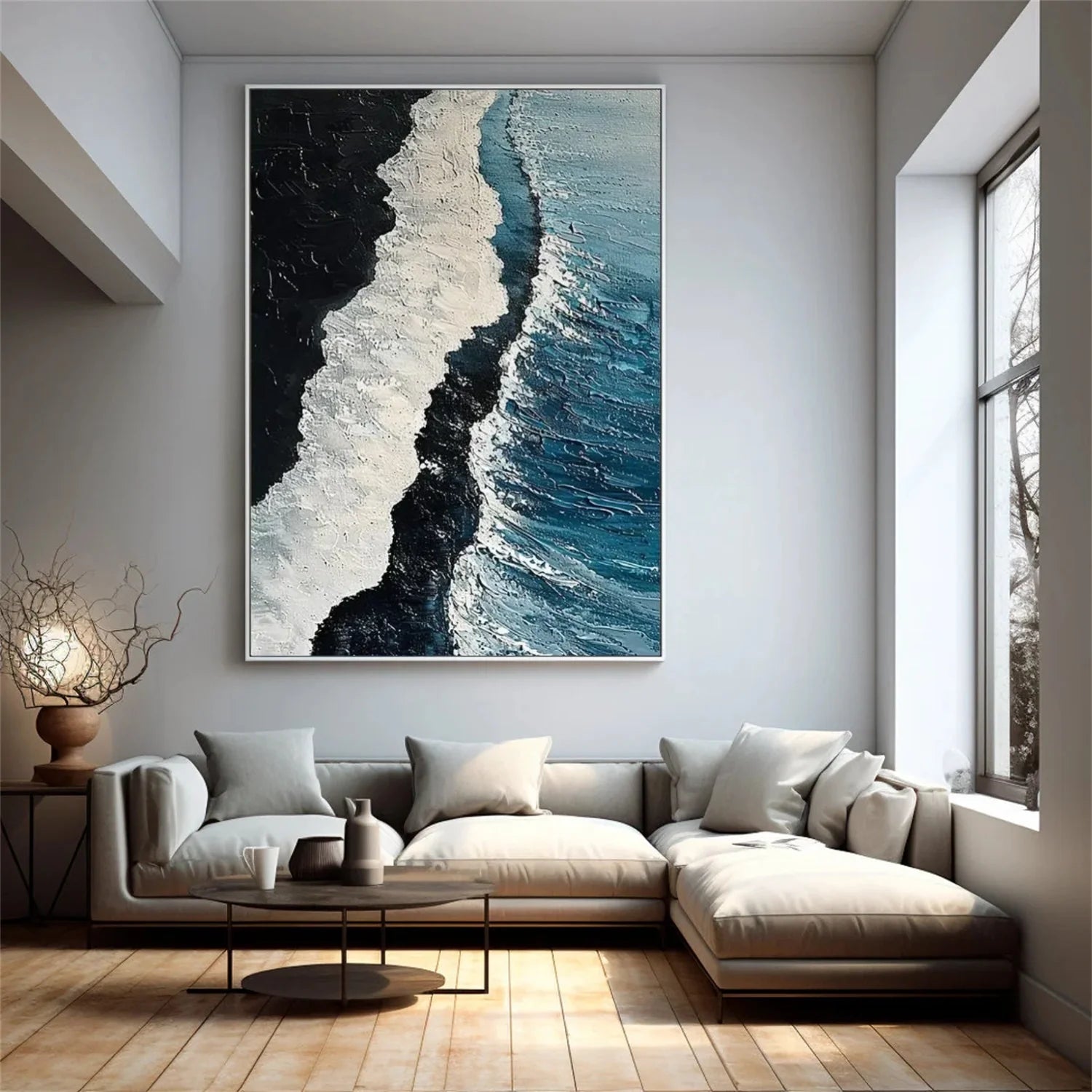 Sea & Sky Abstract_Textured_Wall Art #SK173