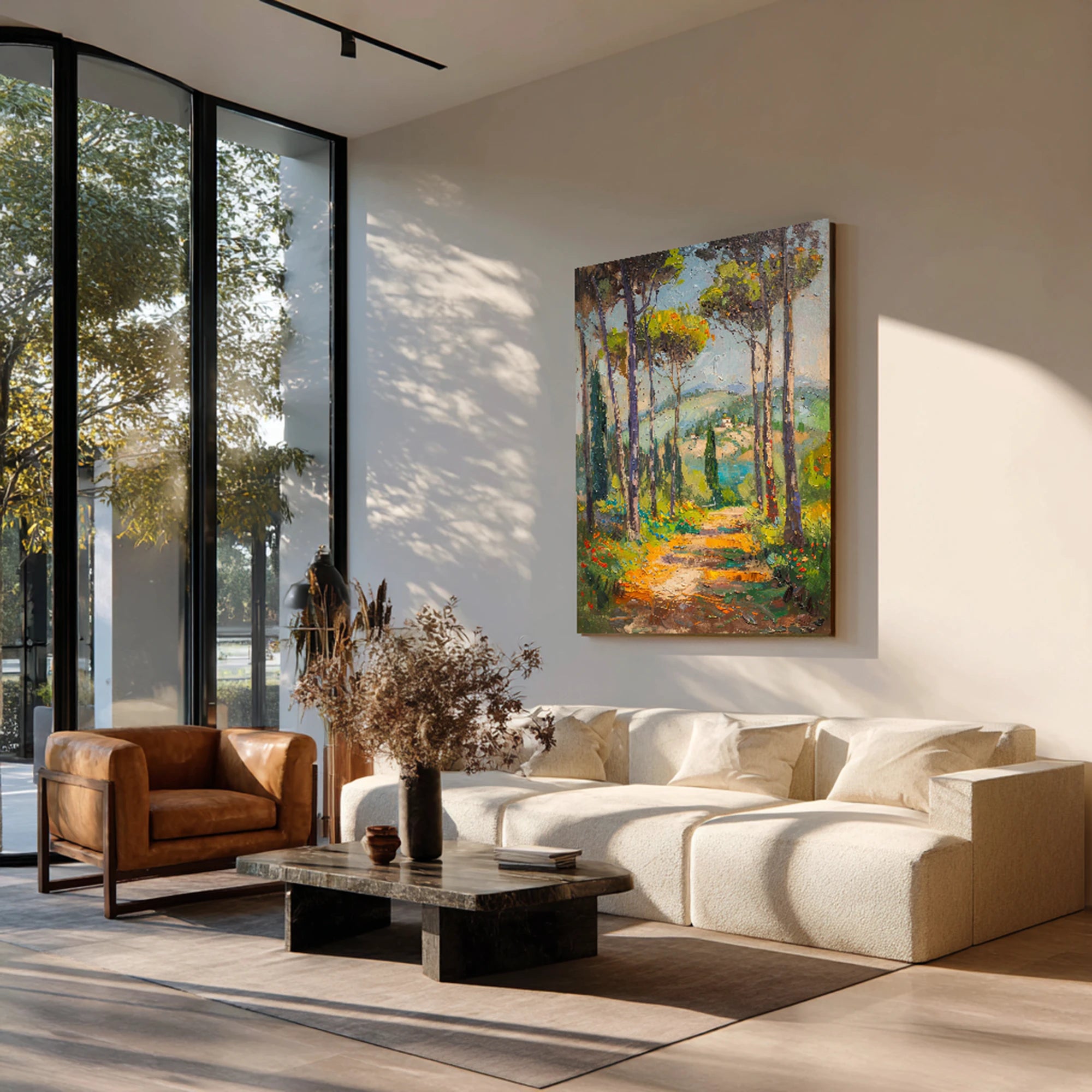 Impressionist Forest Path Wall Art #FJ639