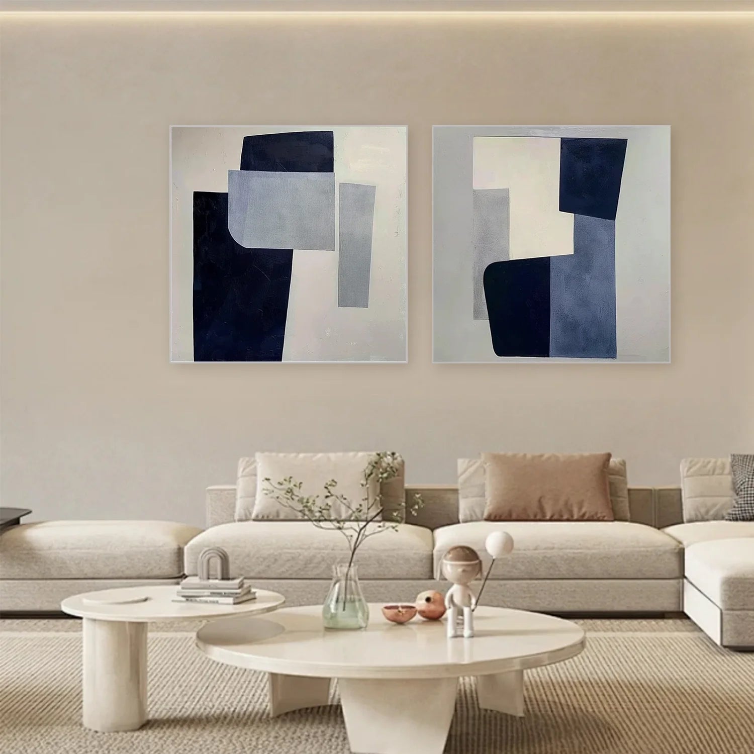 Abstract Canvas Art Set of 2 #WA632