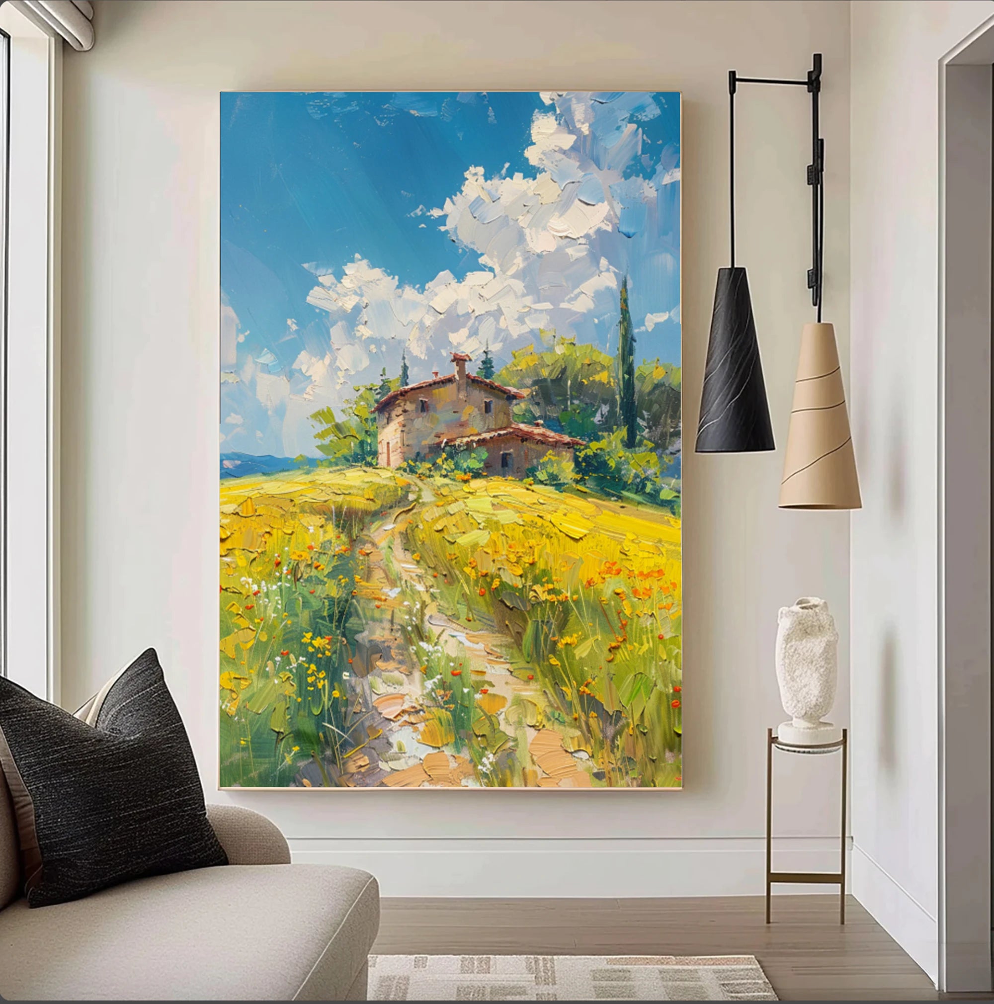 Tuscan Countryside Oil Painting #FJ590
