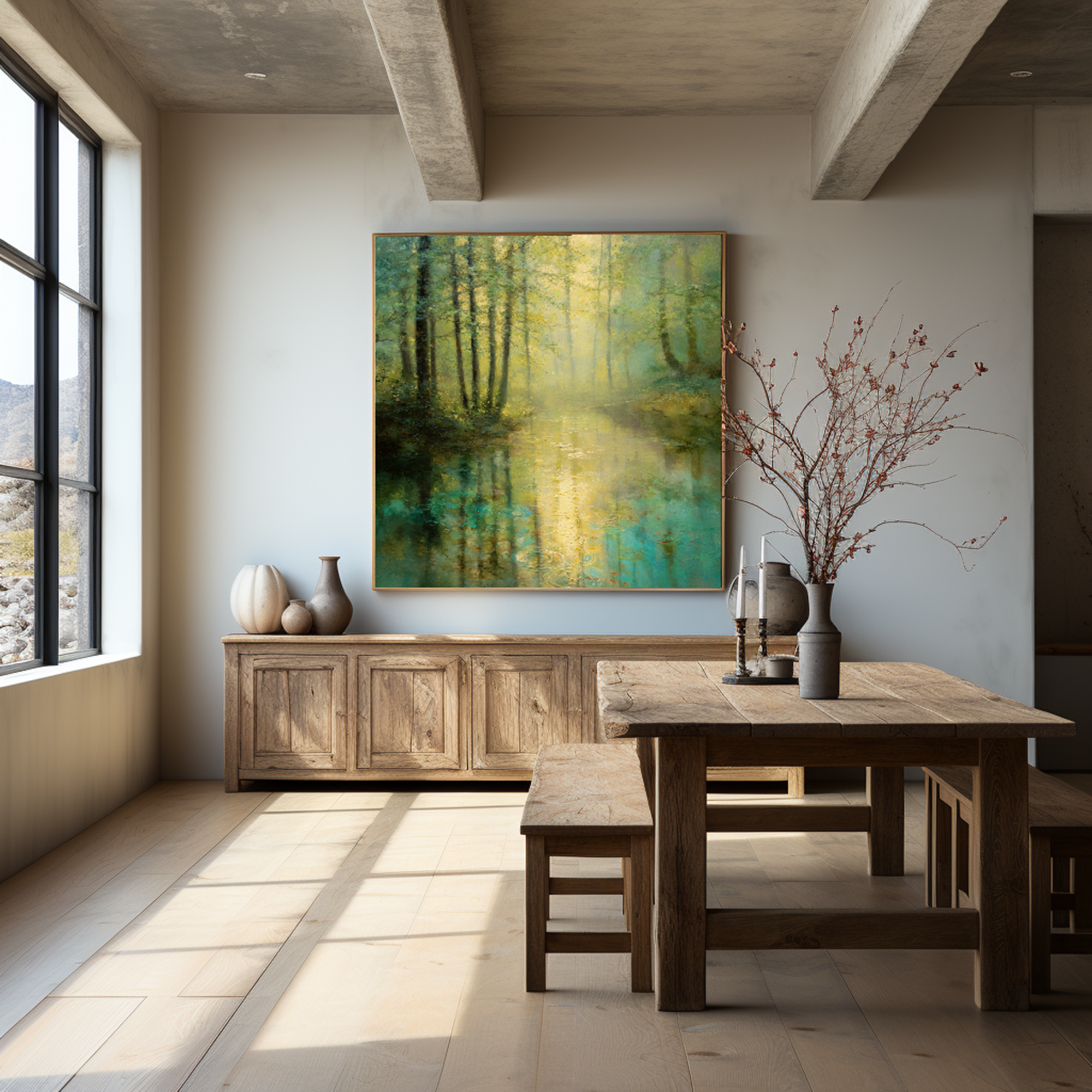 Impressionist Landscape Wall Art for Modern Home Decor #FT329