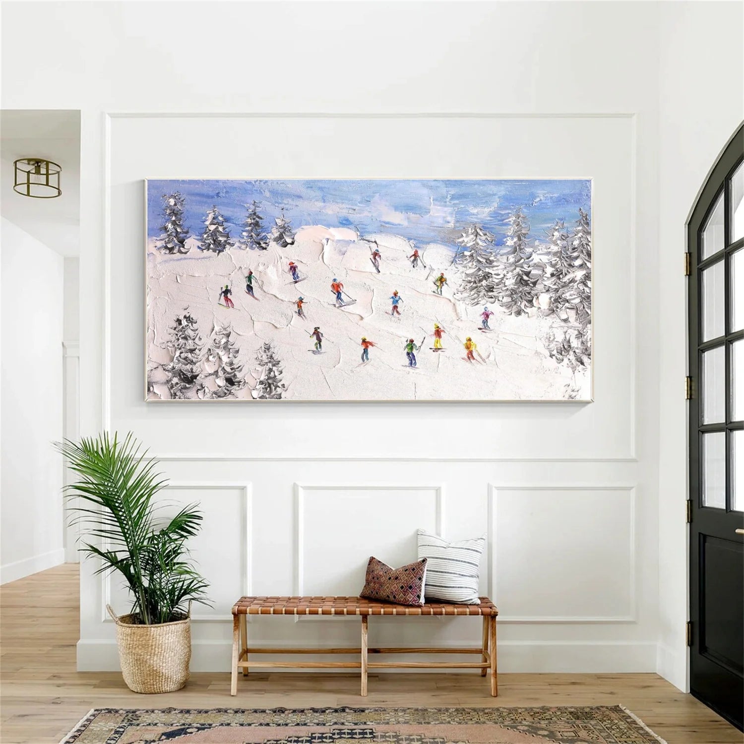 Skiing Sport_Textured Wall Art #AS050