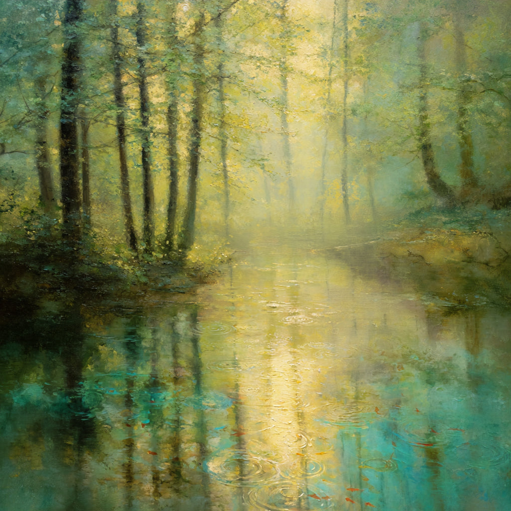 Impressionist Landscape Wall Art for Modern Home Decor #FT329