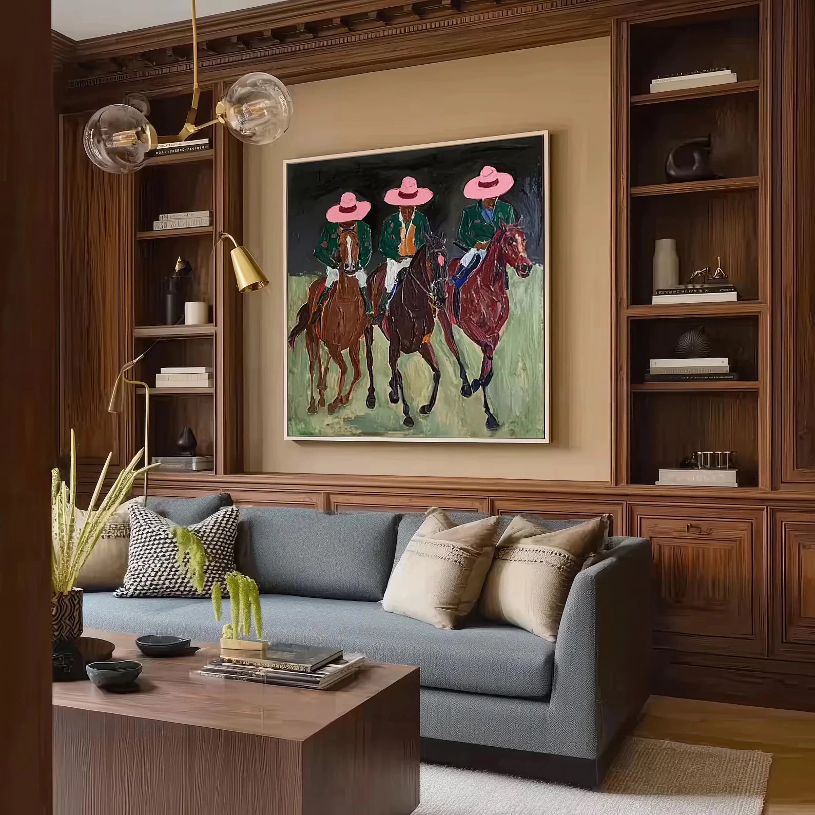 Pink Cowboy Hat Trio Art #CB7