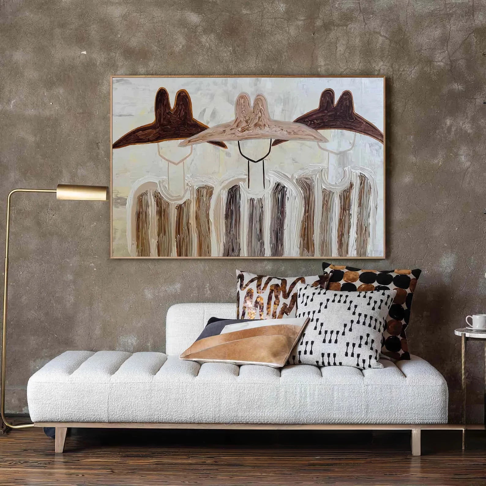Wabi Sabi Three Cowboy Hats Art #CB11