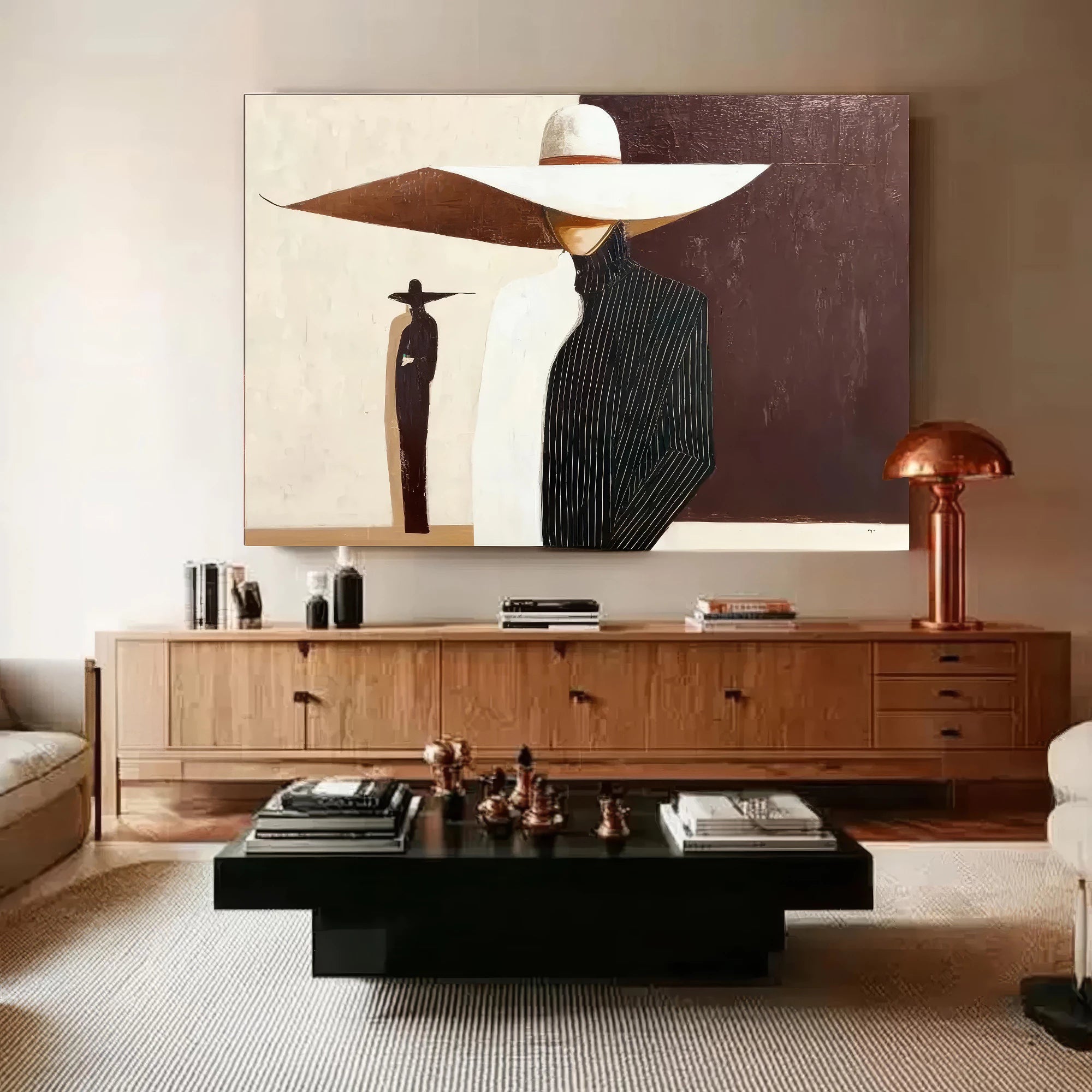 Wide Brim Hat Duo Art #AB131