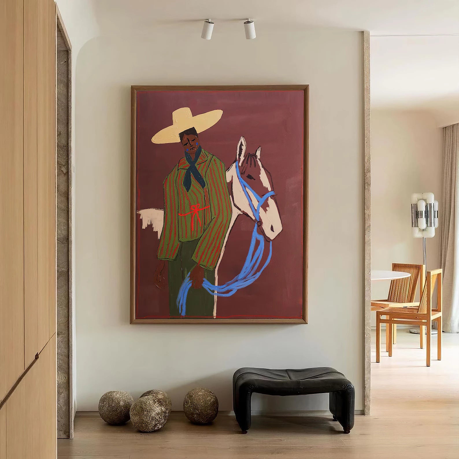 Abstract Cowboy & Horse Art #CB4