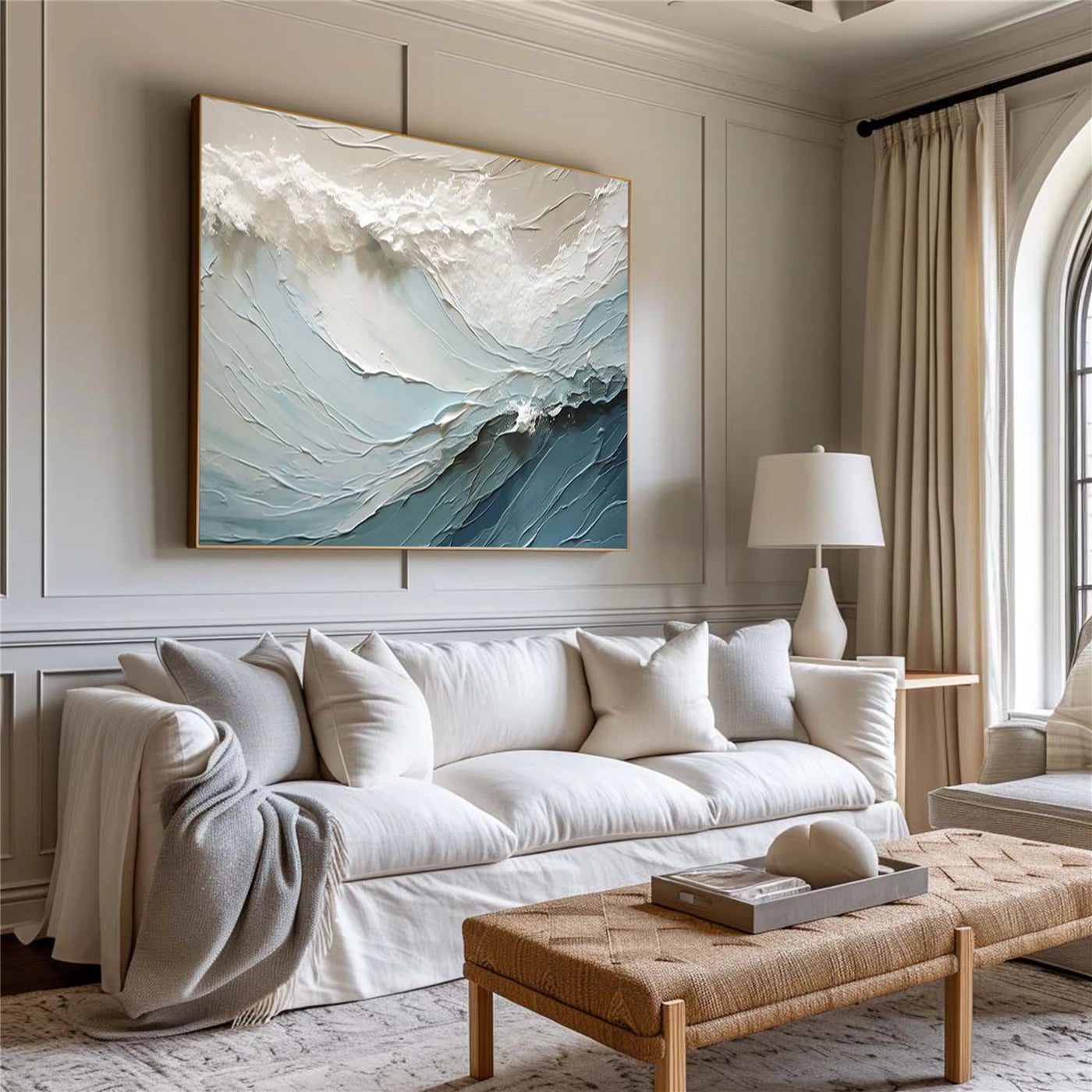 Minimalist Abstract Ocean Seascape Wall Art #SK48