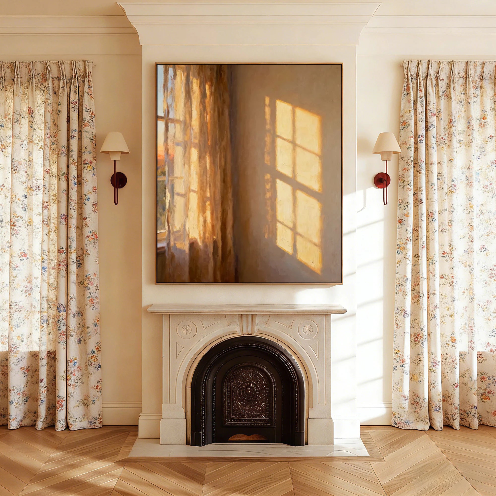 Impressionist Sunlit Curtains Oil Painting #MZ218