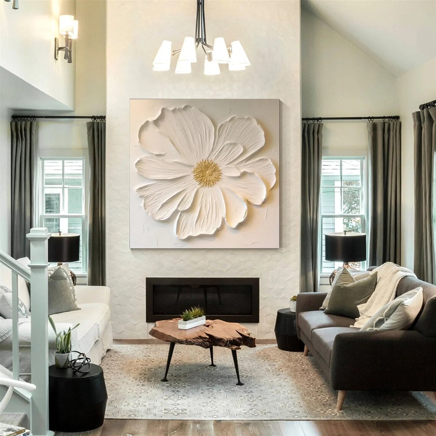 Flower & Tree Abstract Wall Art #FT091