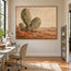 Sand Rust Hand-Painted Cactus Painting, Open Desert View #URZL2TCE