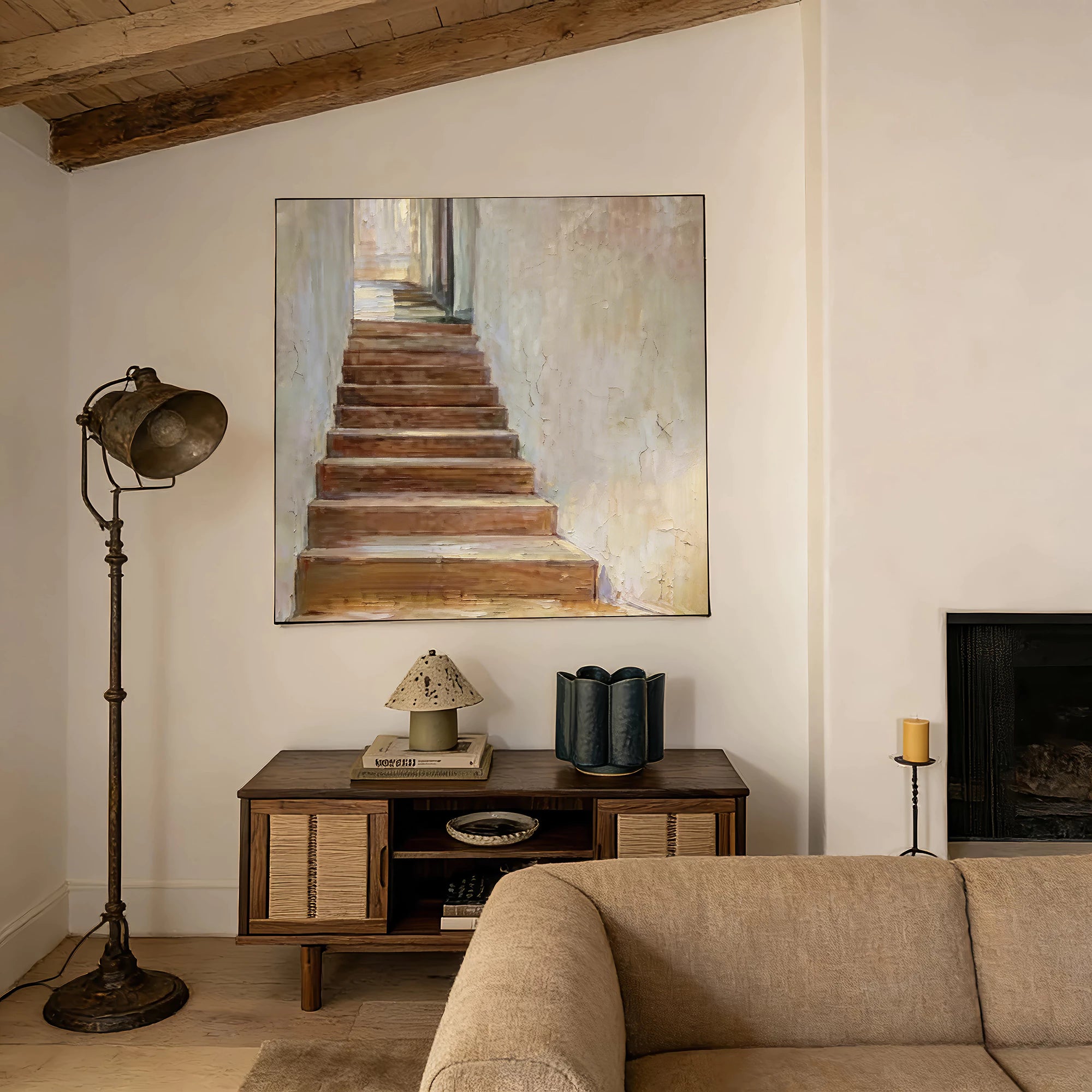Wabi-Sabi Vintage Stairway Wall Art #WA98