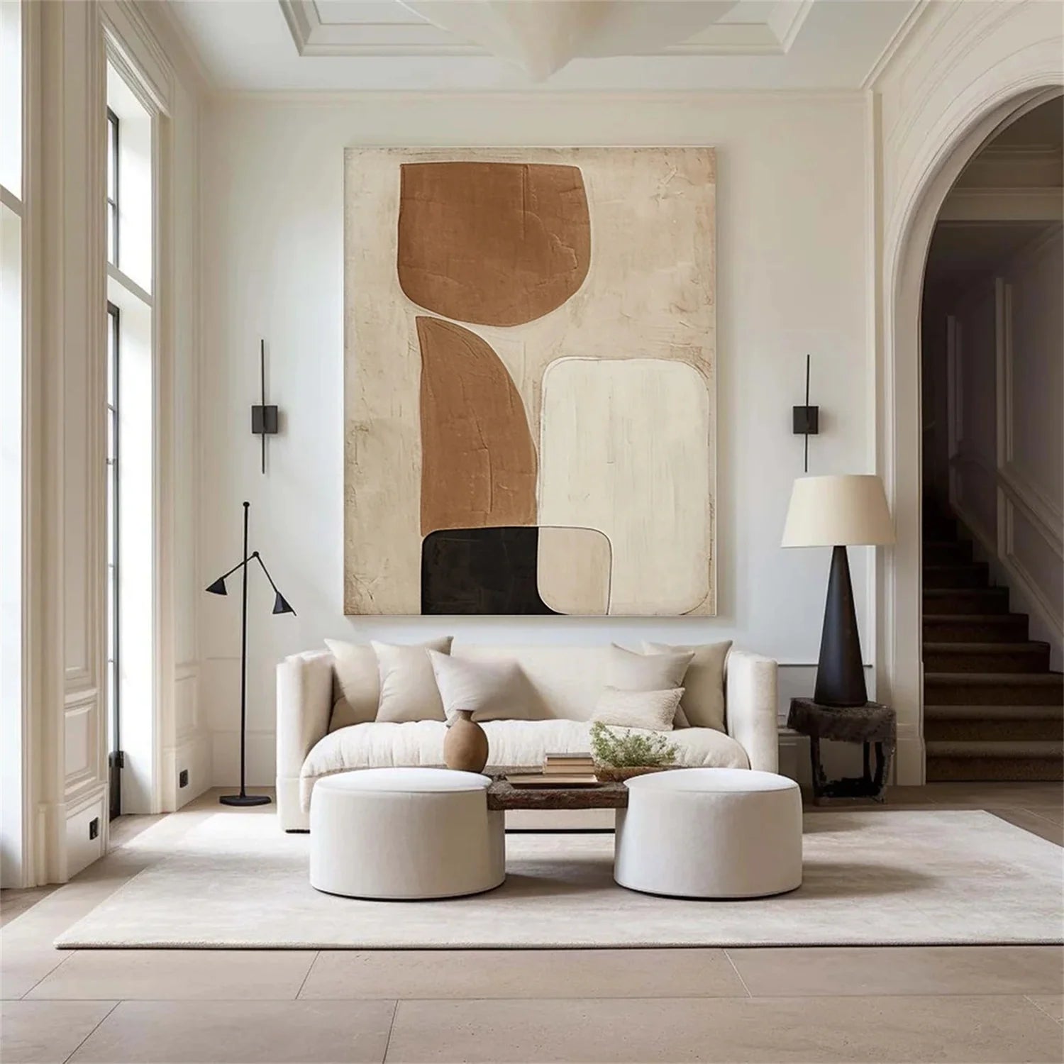 Minimalist Brown & Beige Art #MB015