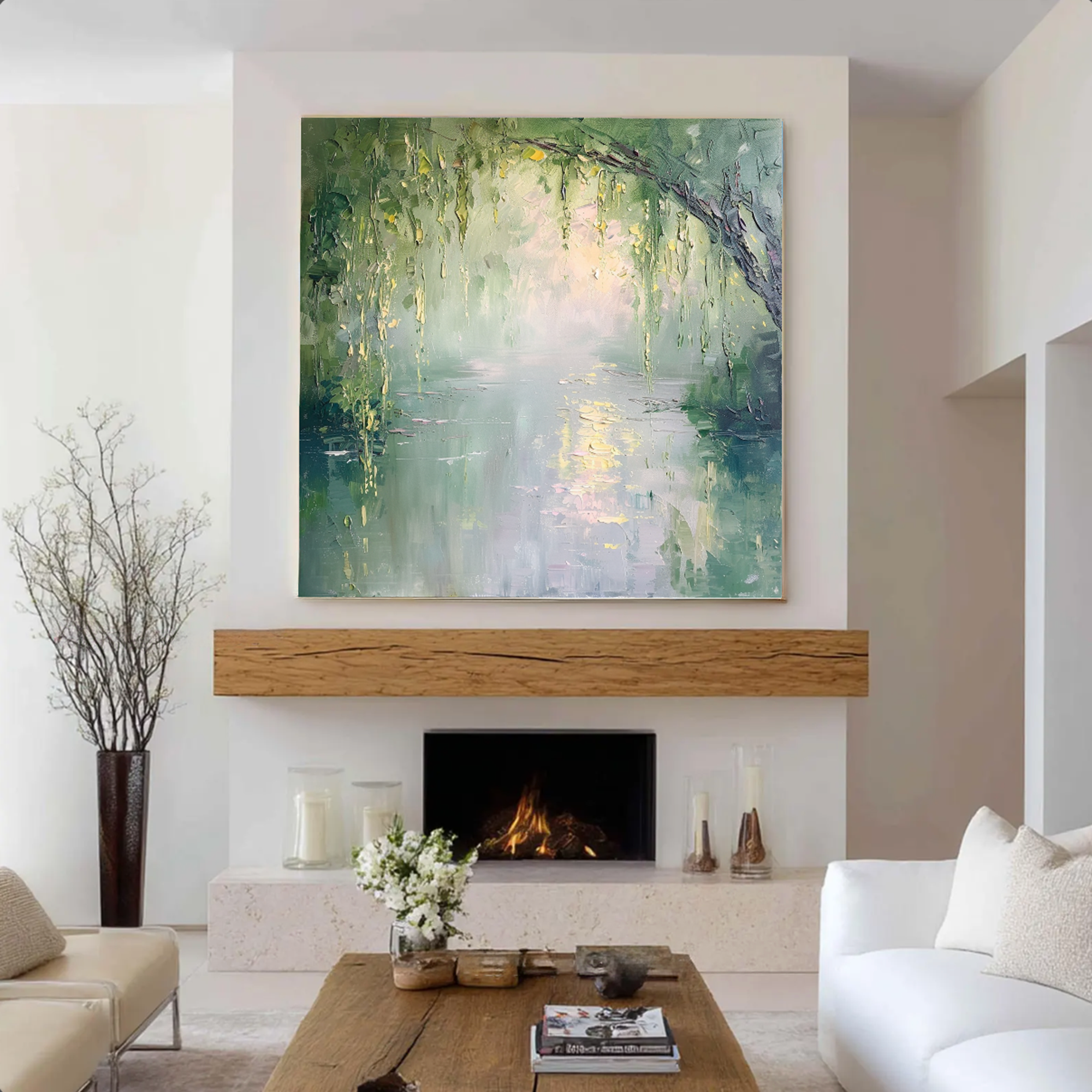Impressionist Water Landscape Wall Art #FT340