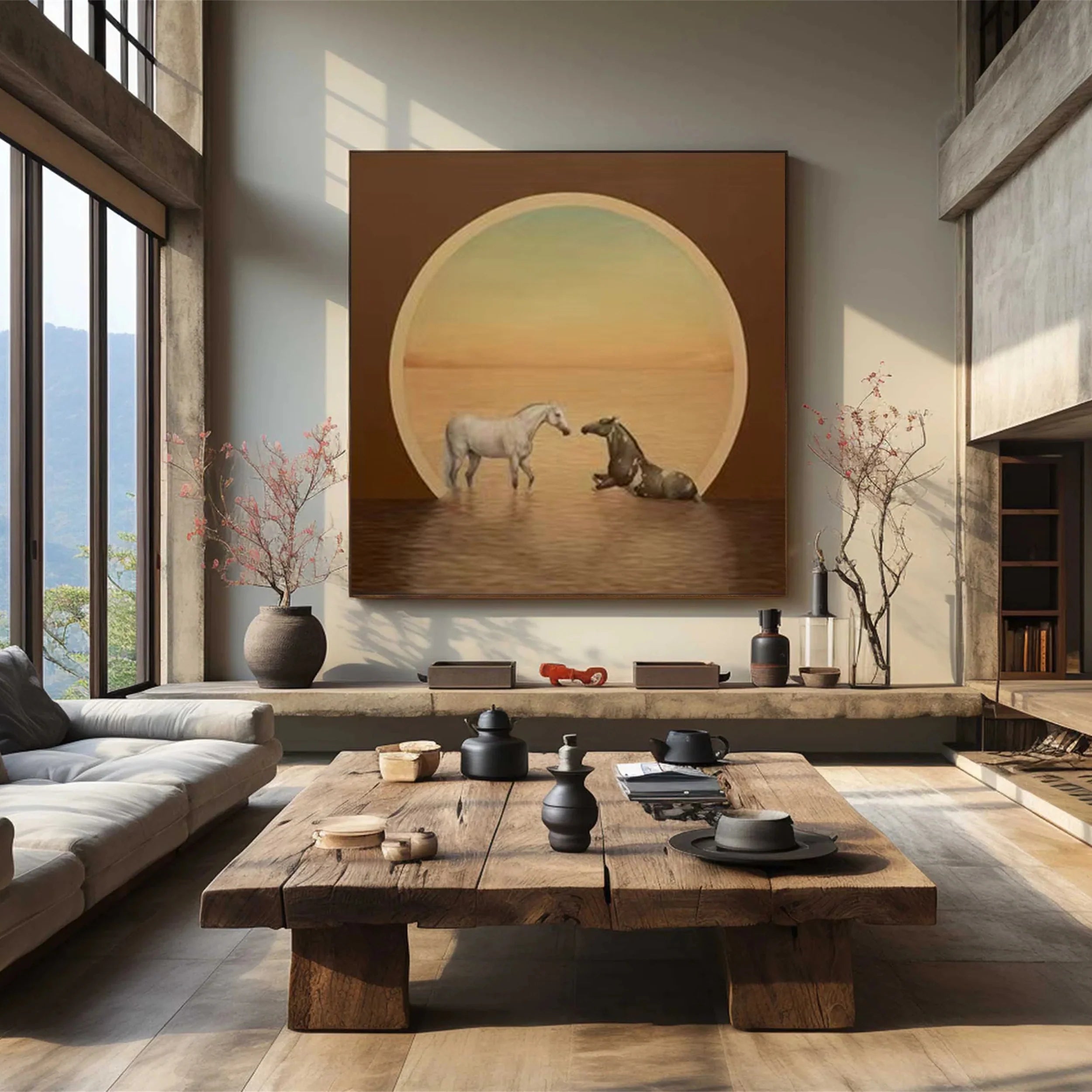 Colorful Horse Abstract Animal Wall Art #AM023