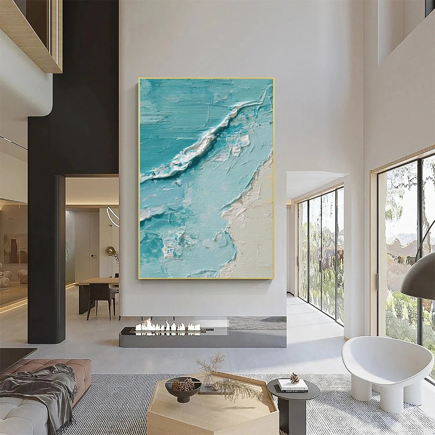 Sea & Sky Abstract_Textured_Wall Art #SK149