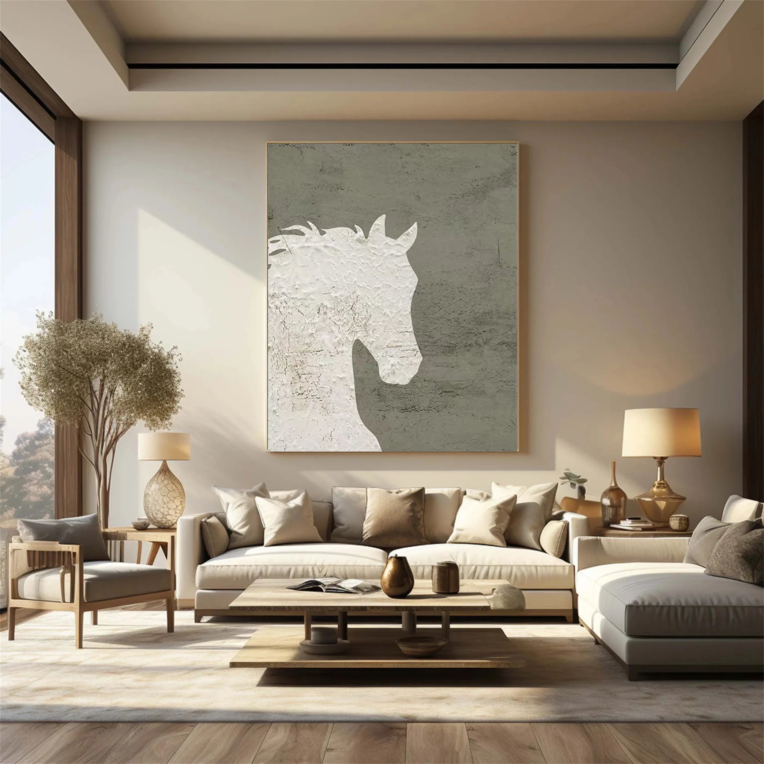 Colorful Horse Abstract Animal Wall Art #AM043