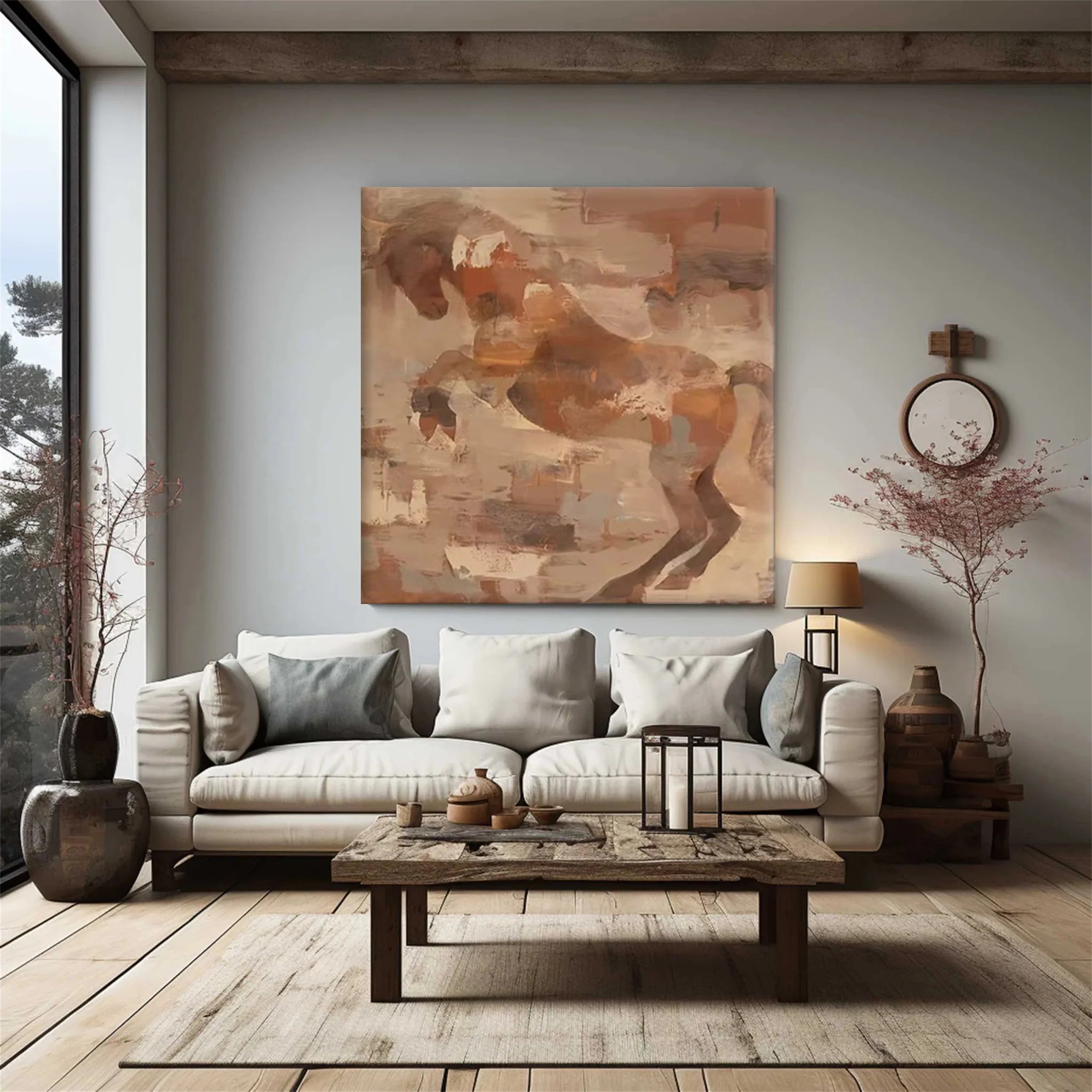 Colorful Horse Abstract Animal Wall Art #AM017