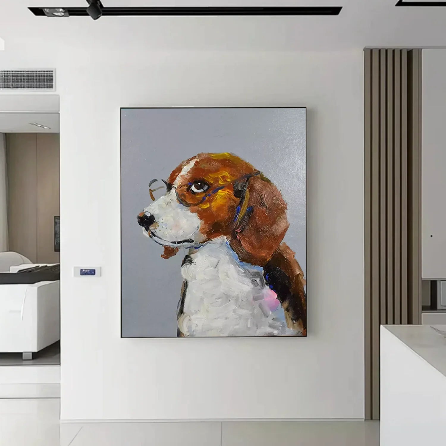 Abstract Animal Dog Wall Art #AM101