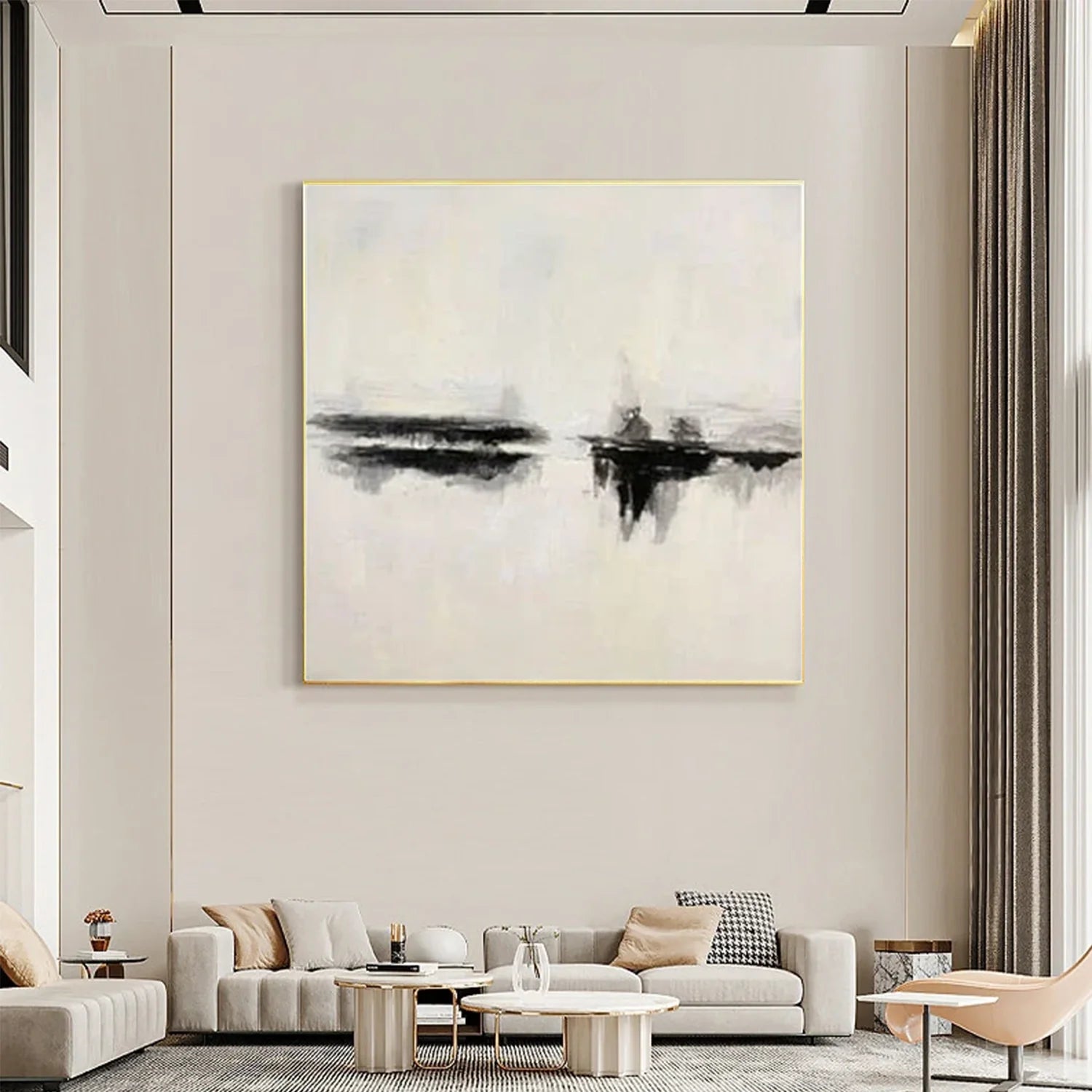 Black and White Minimalist_Canvas Art #MZ112