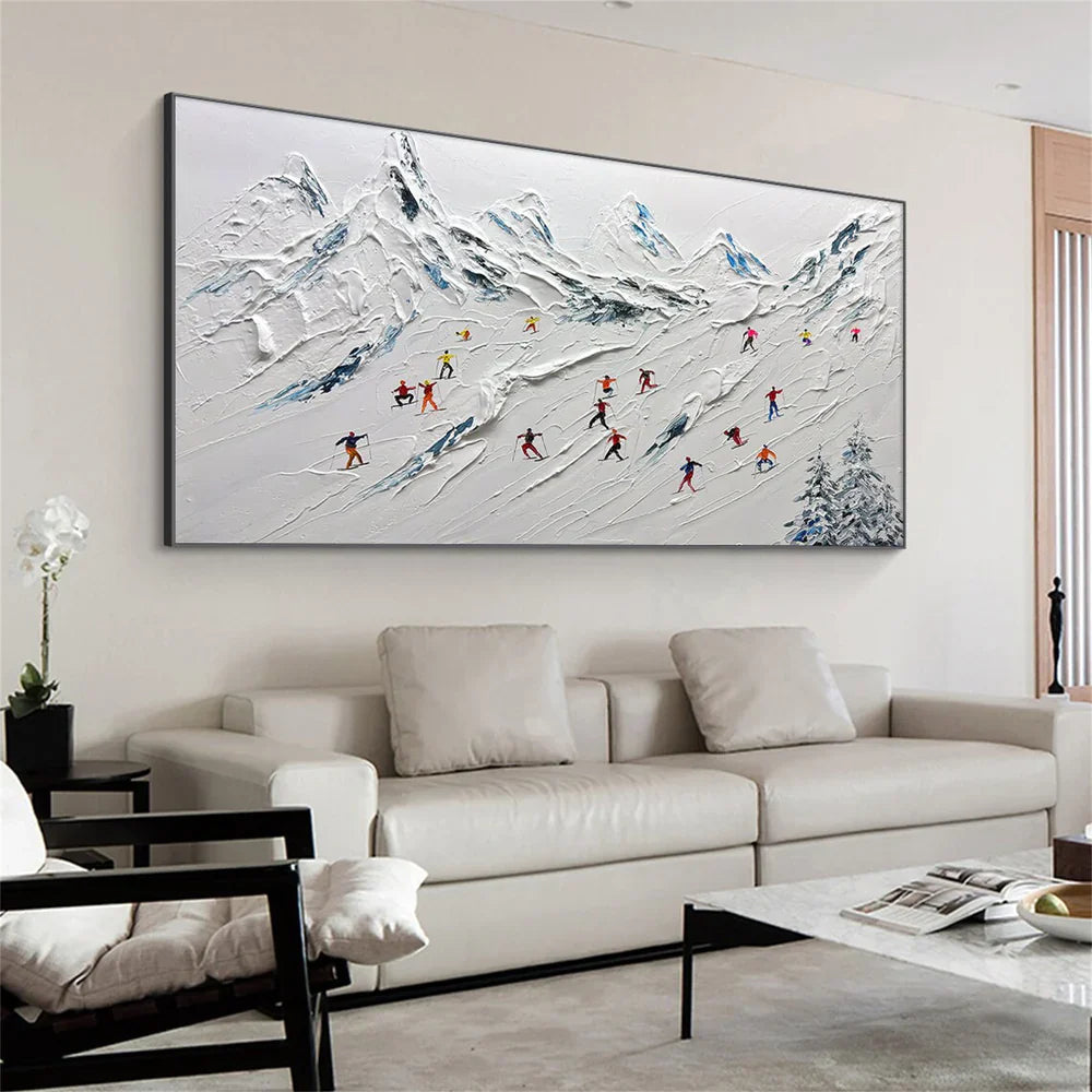 White Sport Art Minimalist Textured Wall Art #1