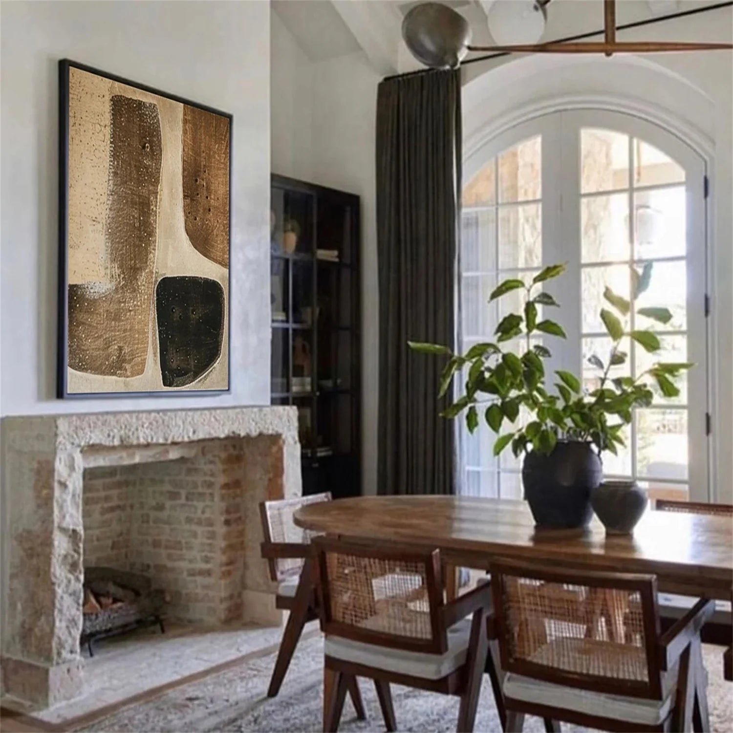 Minimalist Brown & Beige Art #MB017