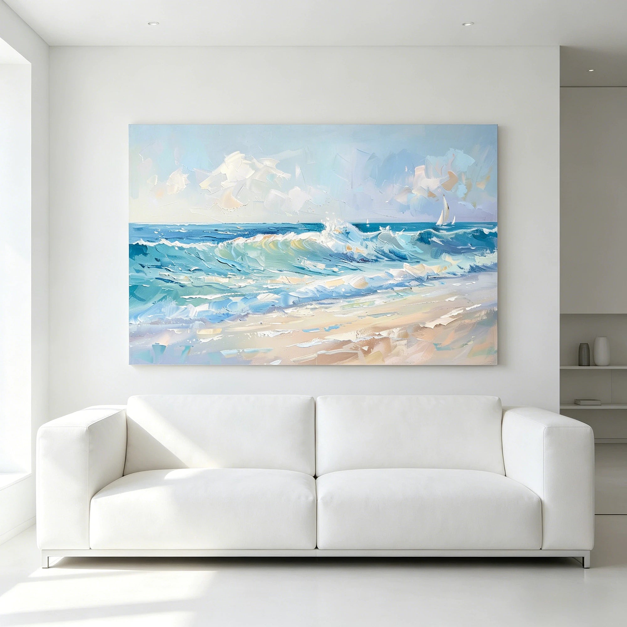 Impressionist Ocean Wave Oil Painting #SK606
