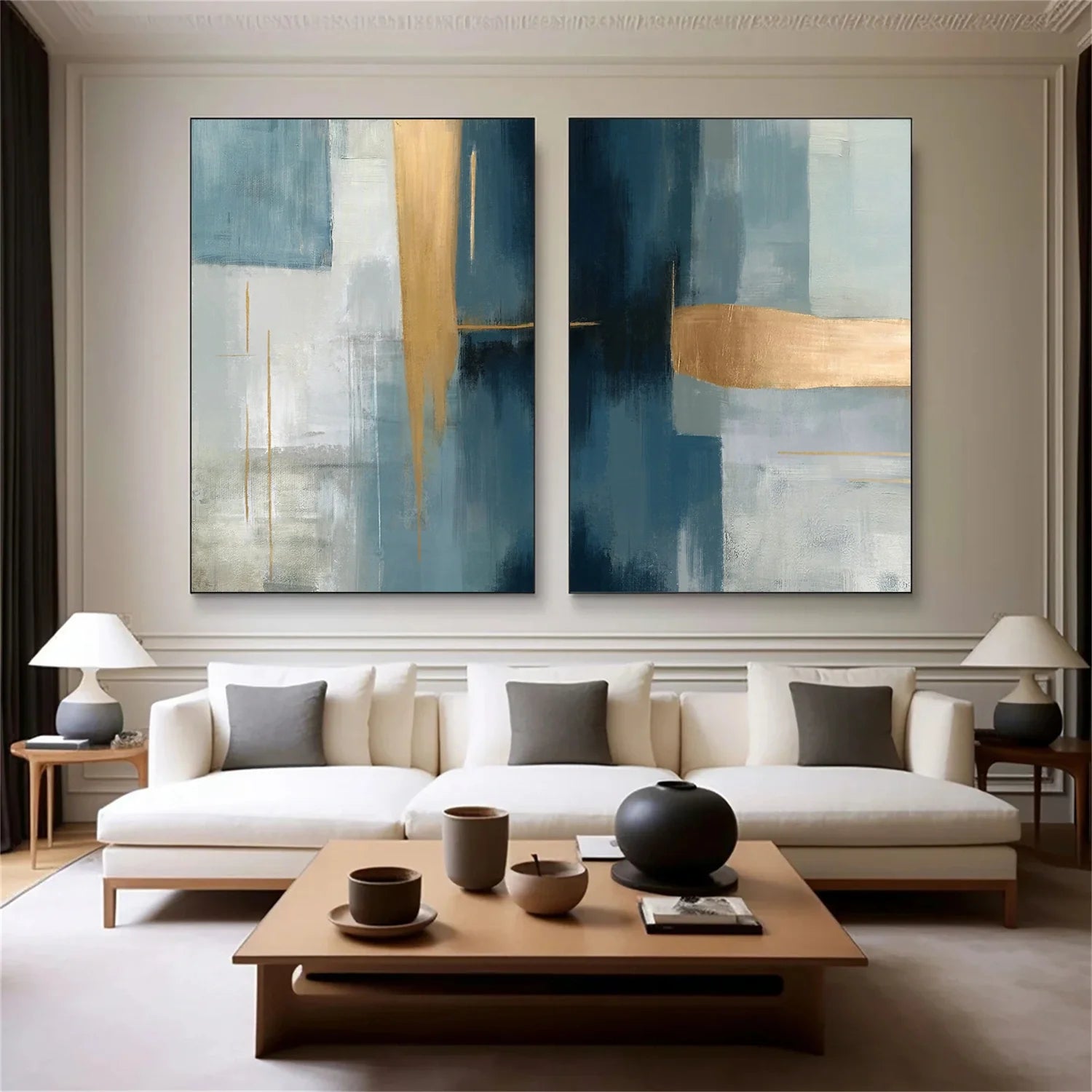 Abstract Set of 2 Canvas Art #WA588