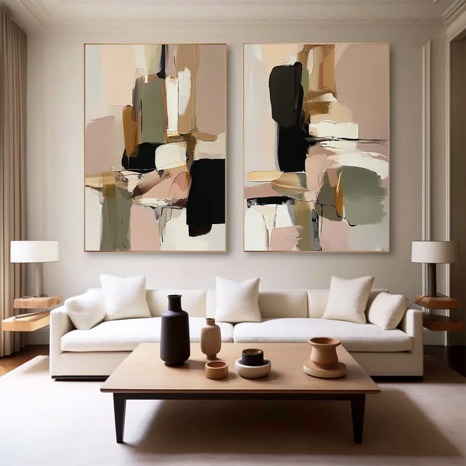 Abstract_Canvas Art Set of 2 #WA662