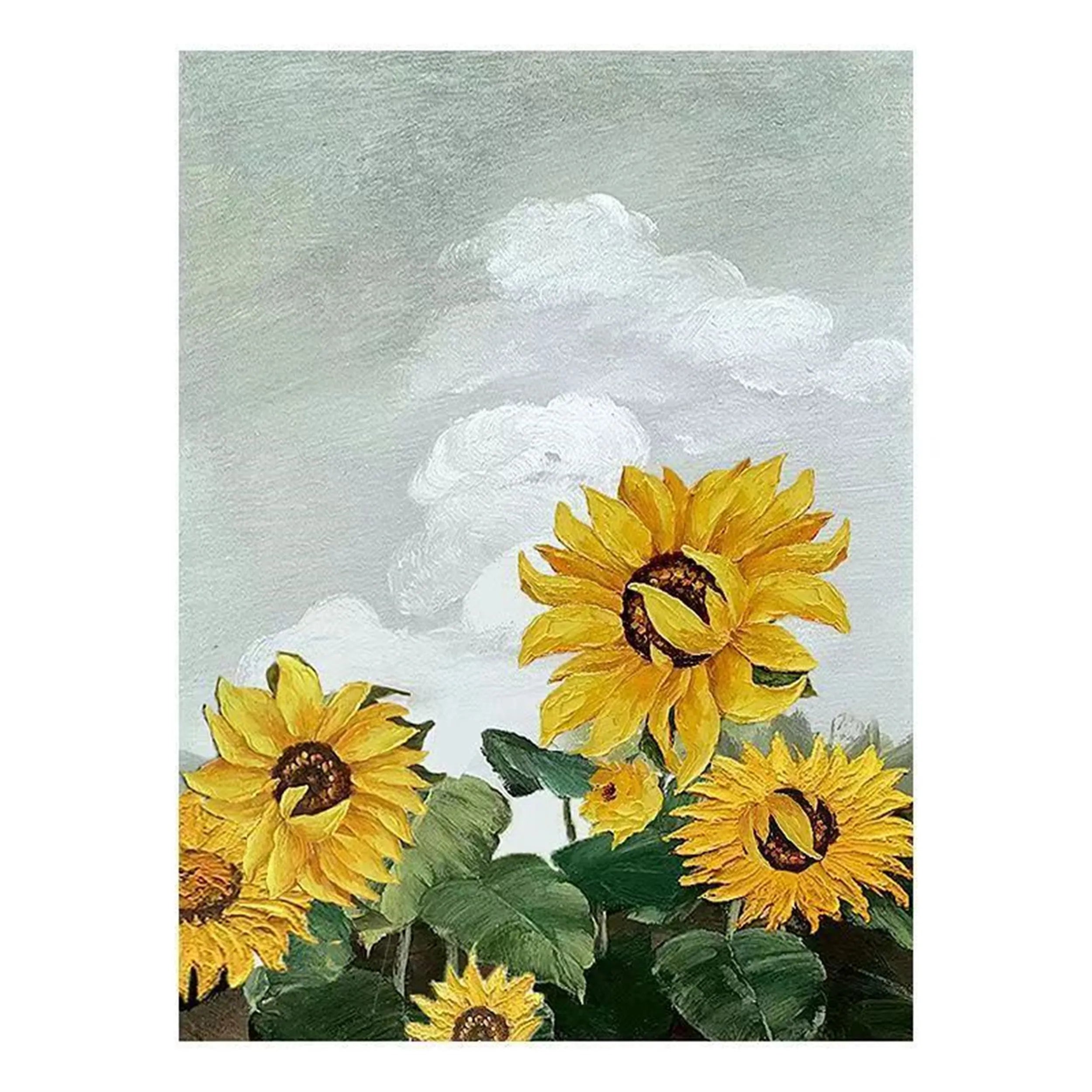 Colorful Flower & Tree Abstract Textured Wall Art #FT010