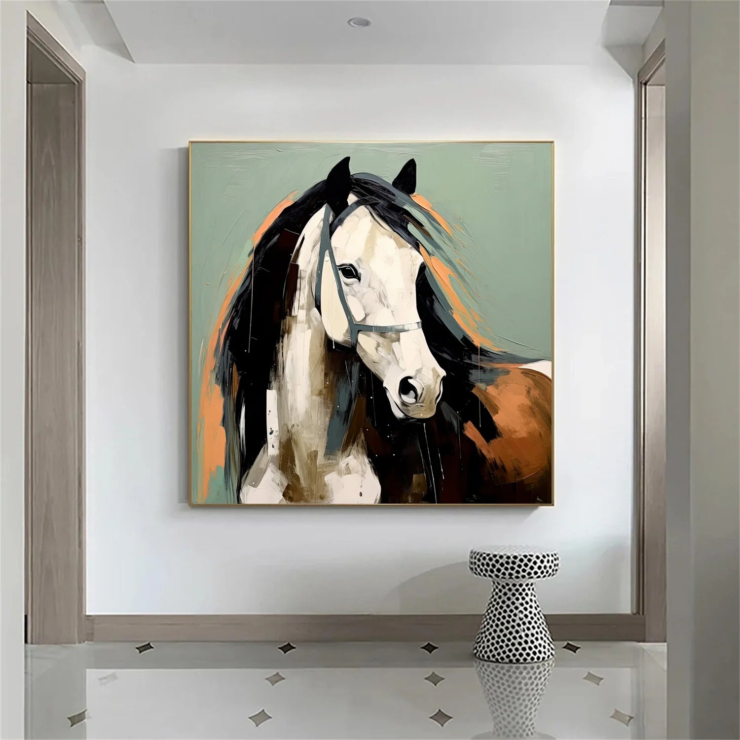 Abstract Animal Horse Wall Art #AM106