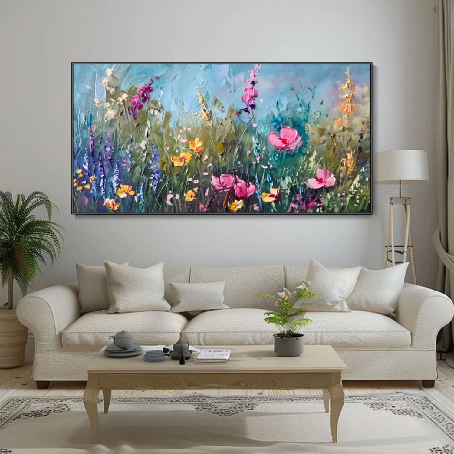 Colorful Flower Abstract Textured Wall Art #FT064