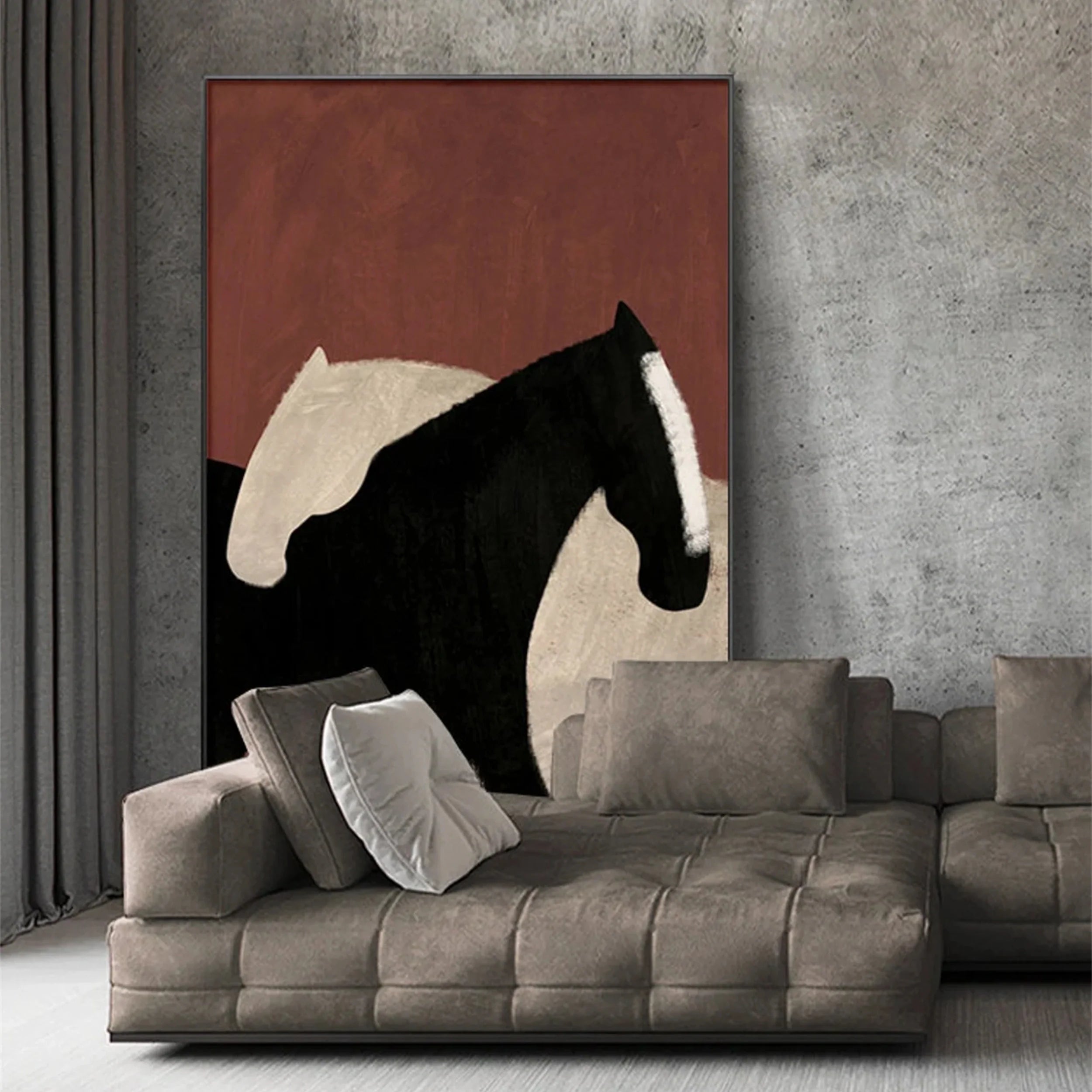 Colorful Horse Abstract Animal Wall Art #AM004