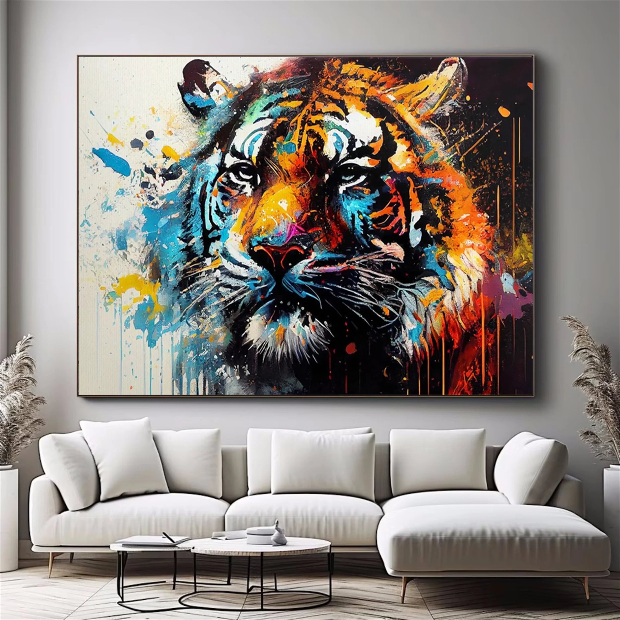 Colorful Abstract Animal Wall Art #AM085