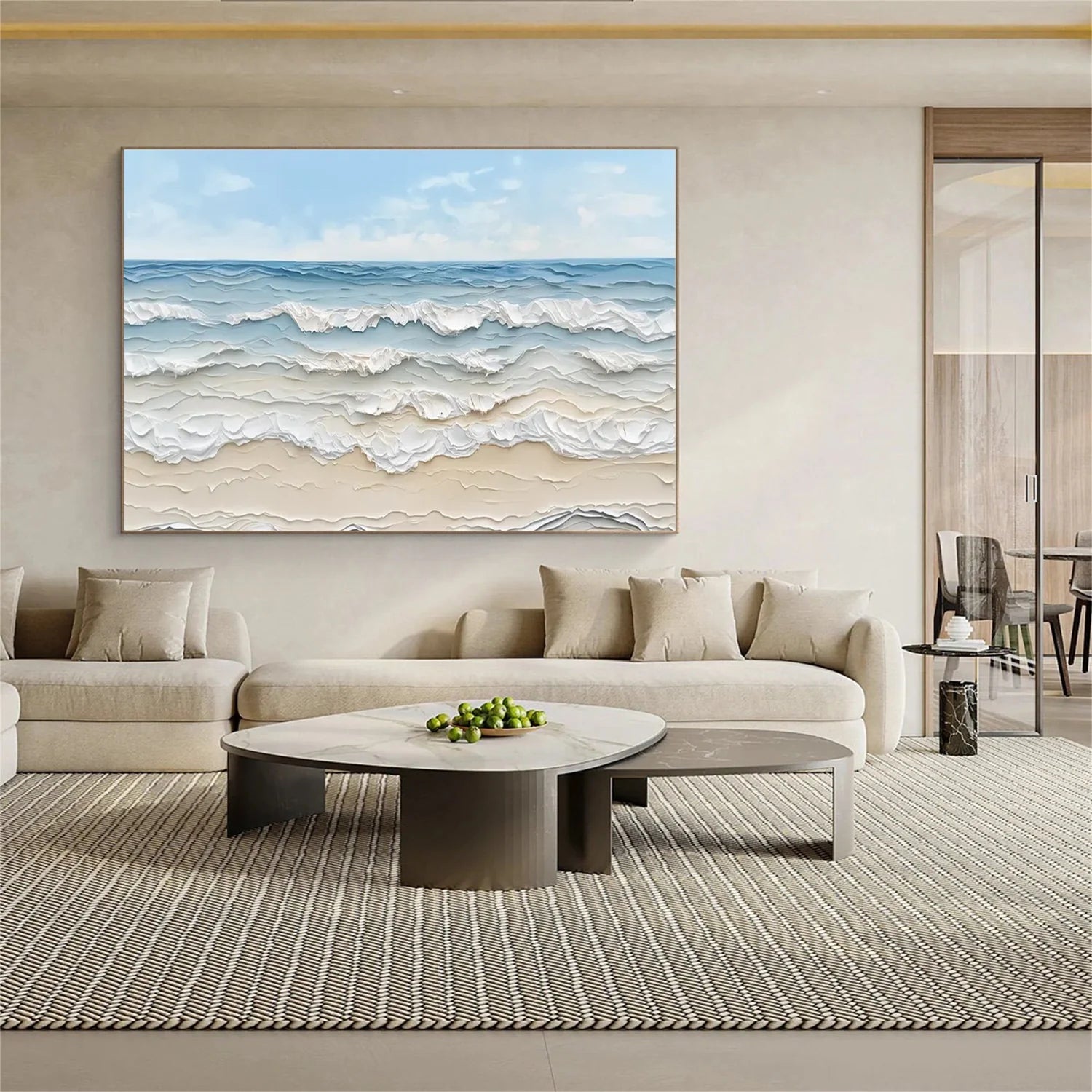 Sea & Sky Abstract_Textured_Wall Art #SK131
