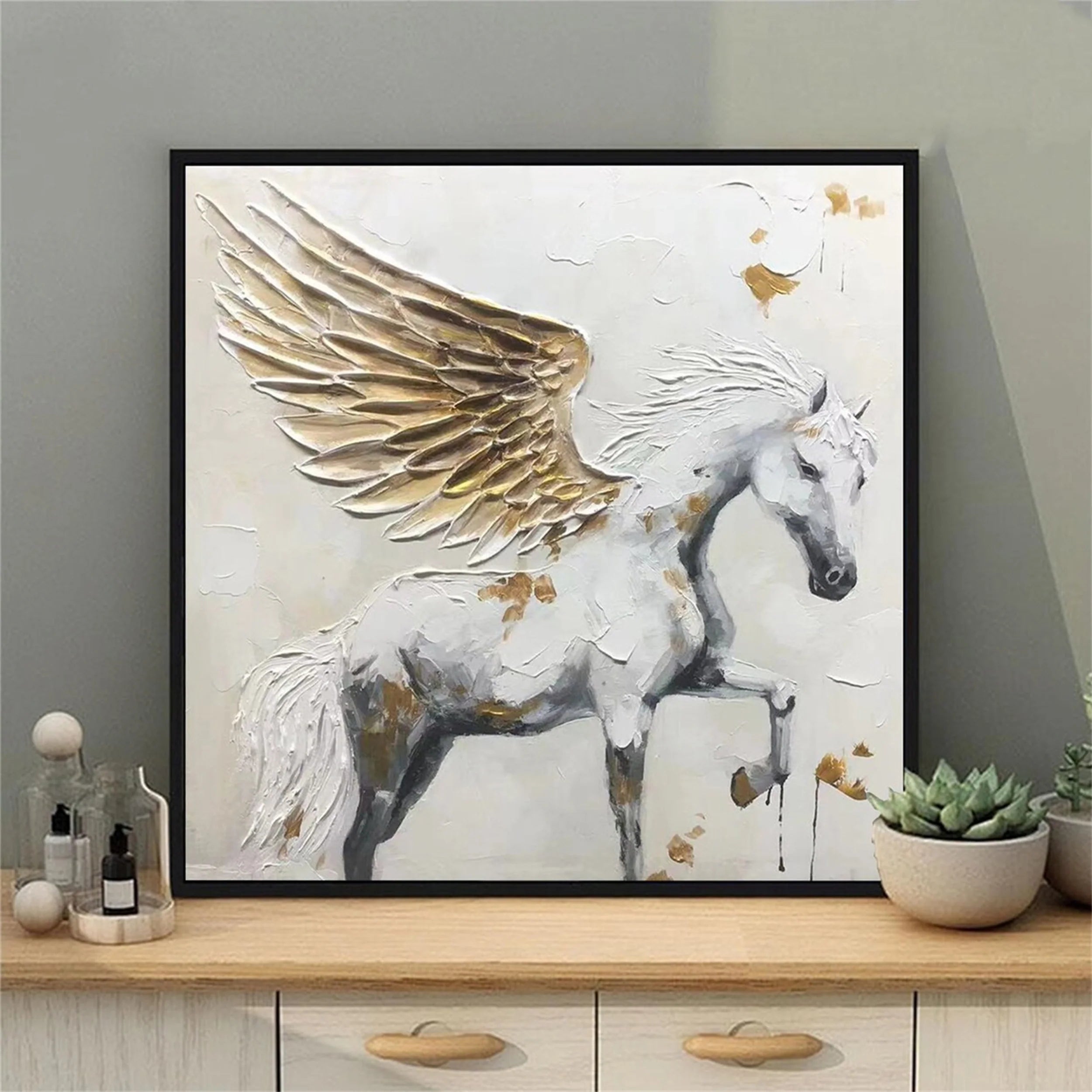 Colorful Horse Abstract Animal Wall Art #AM029