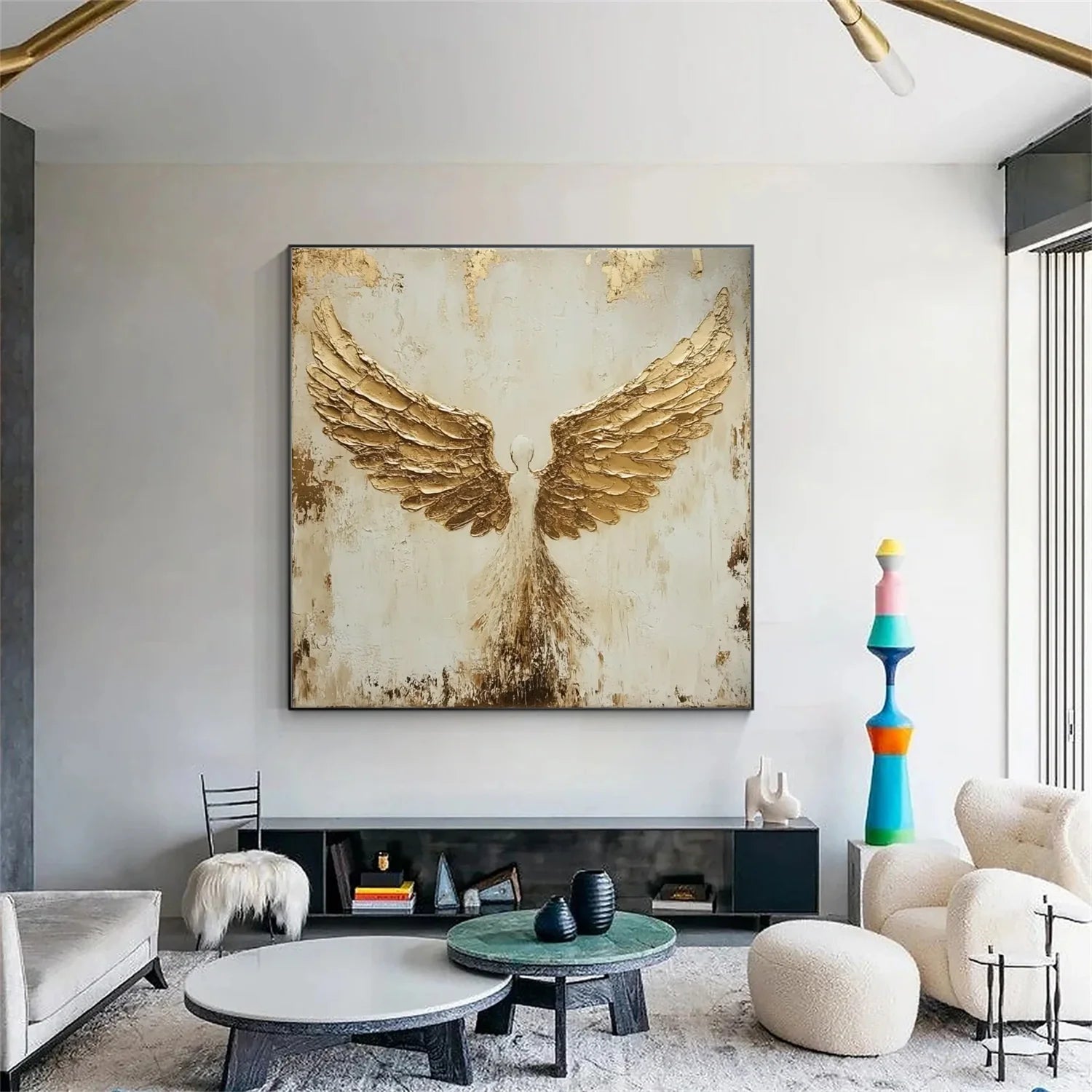 Abstract Angel Wing Textured Painting #AB045
