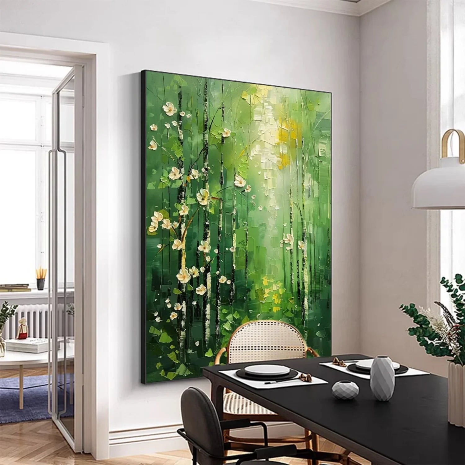 Flower & Tree Abstract Textured Wall Art #FT072