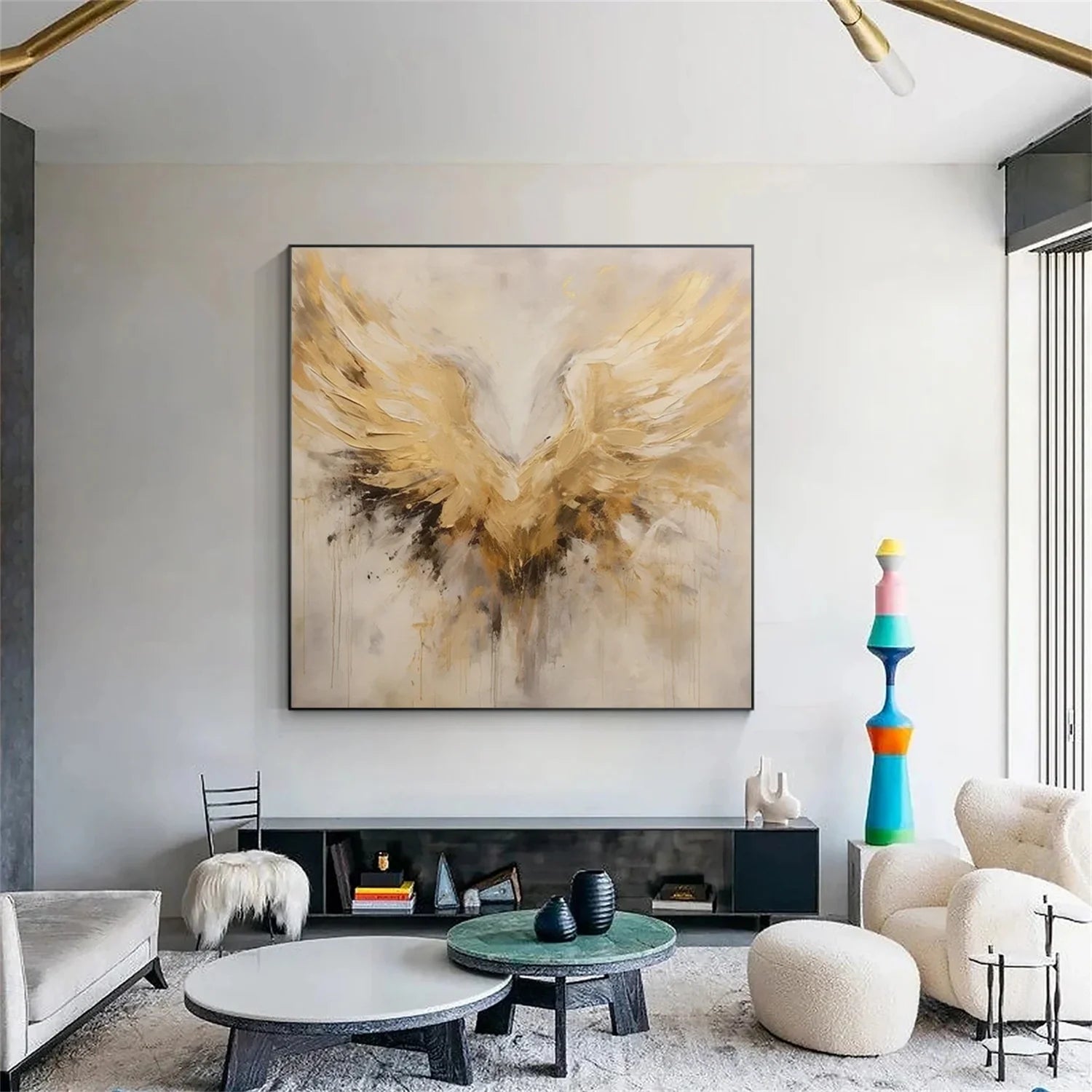 Abstract Angel Wing Textured Painting #AB047