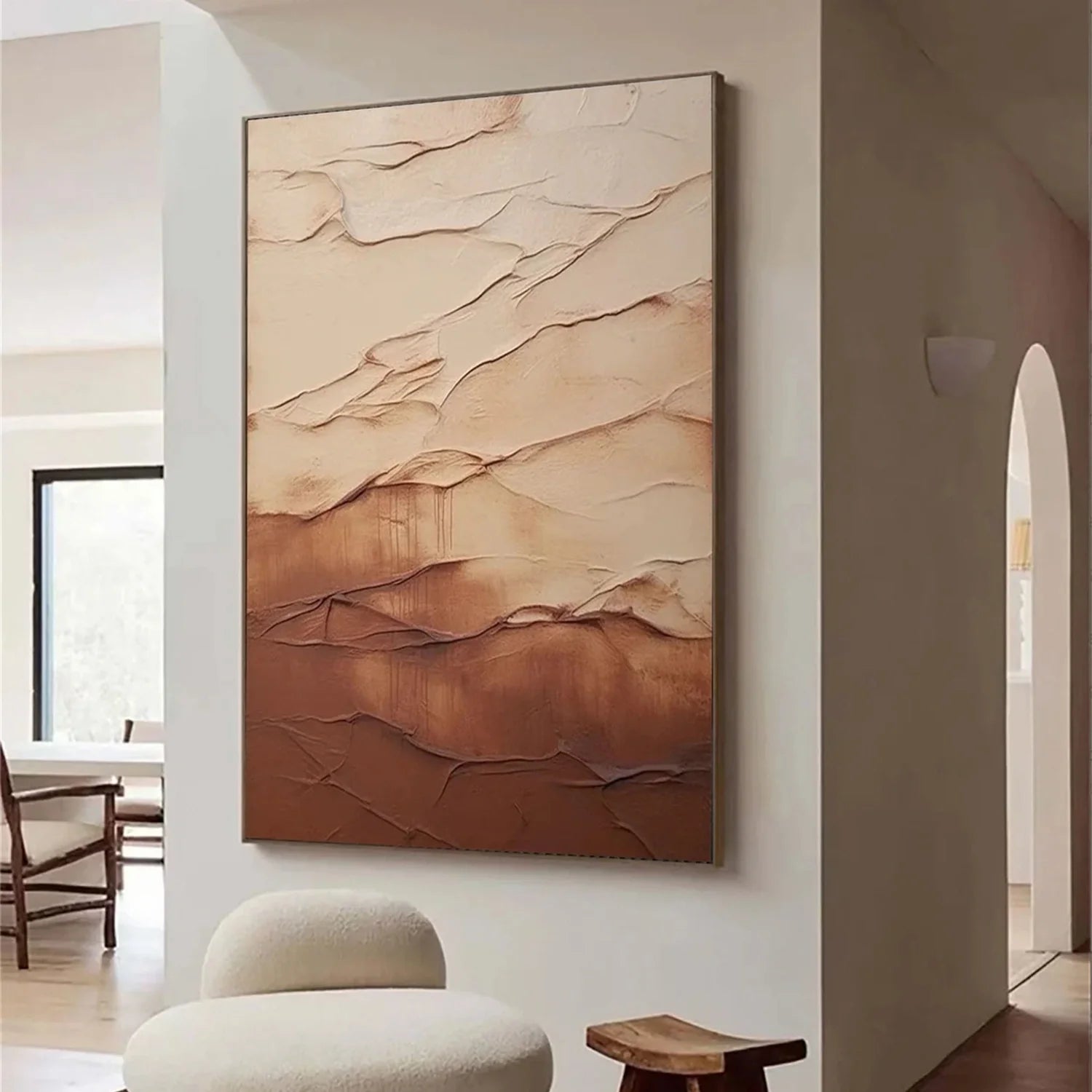 Minimalist Brown & Beige Art #MB029