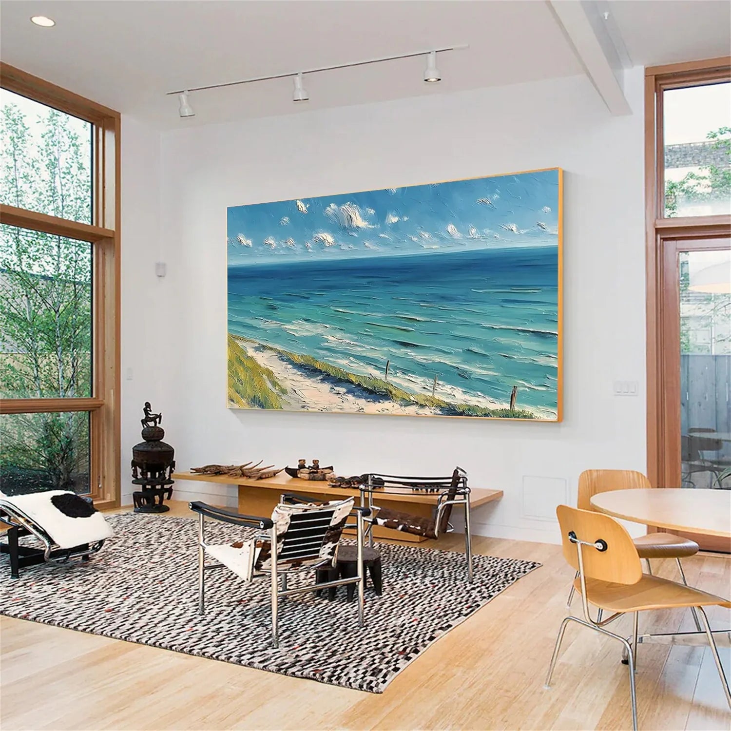 Sea & Sky Abstract Textured Wall Art #SK162