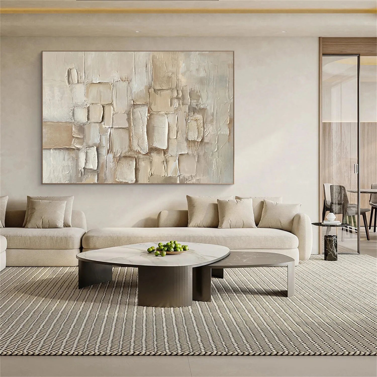 Abstract_Textured Canvas Art #WA819