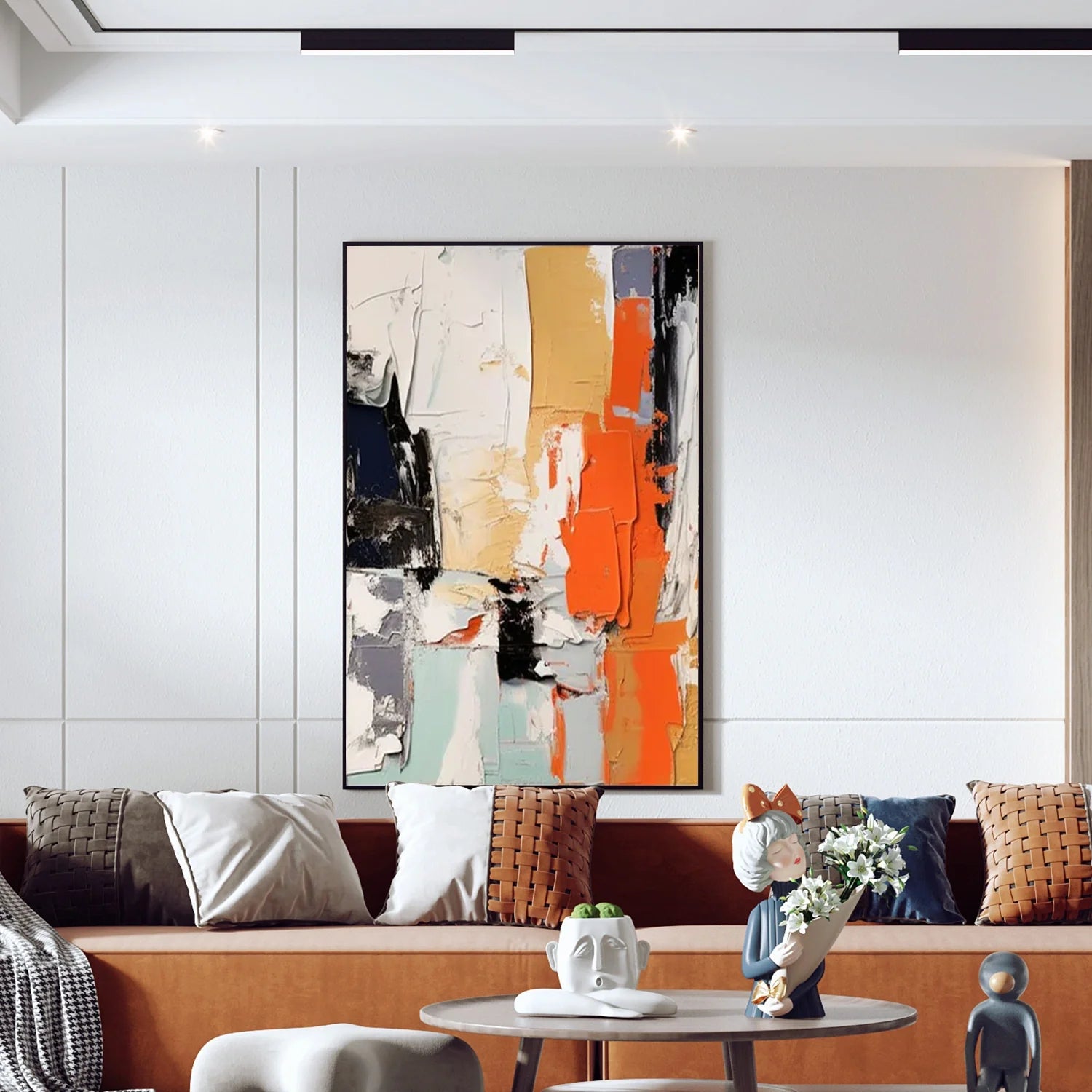 Abstract_Textured Canvas Art #WA742