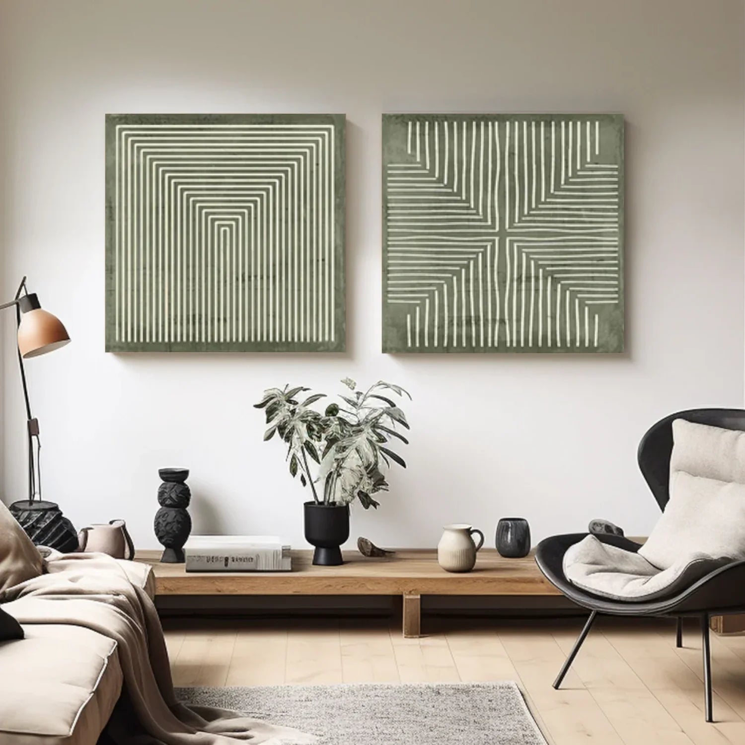 Minimalist_Canvas Art Set of 2 #MD263