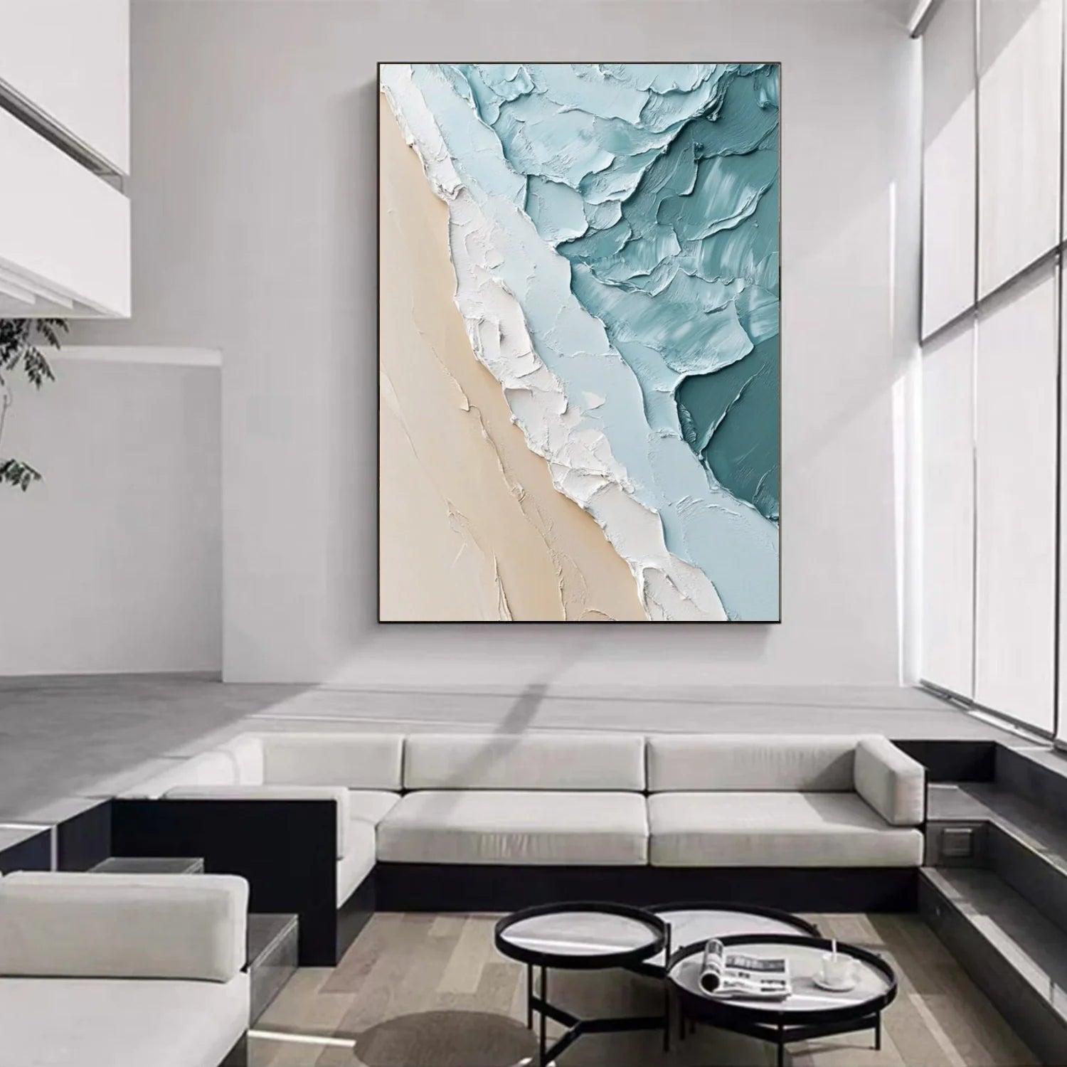 Sea & Sky Abstract_Textured_Wall Art #SK174