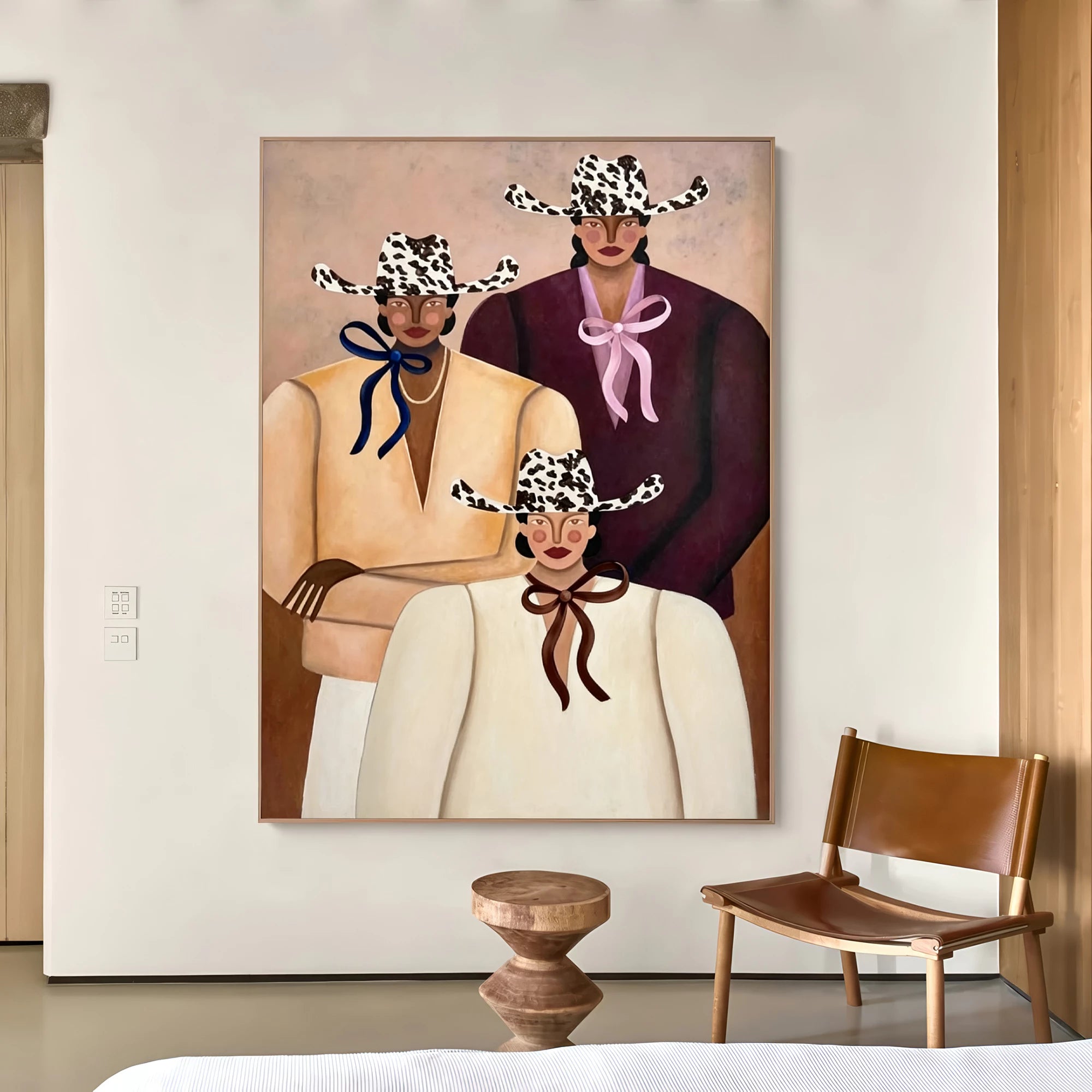 Western Style Three Women Portrait Oil Painting #AB187