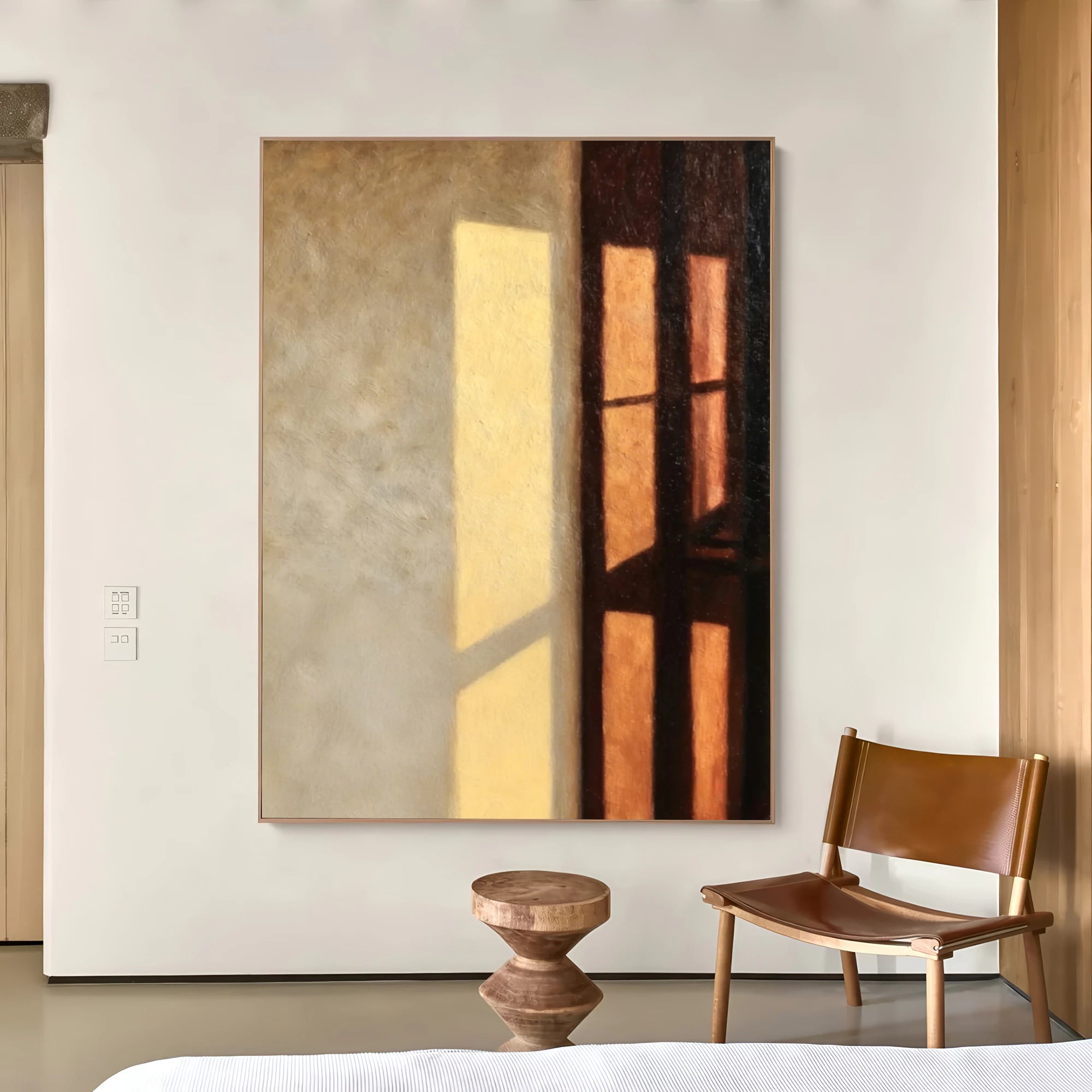 Warm Neutral Tone Minimalist Wall Art #MZ214