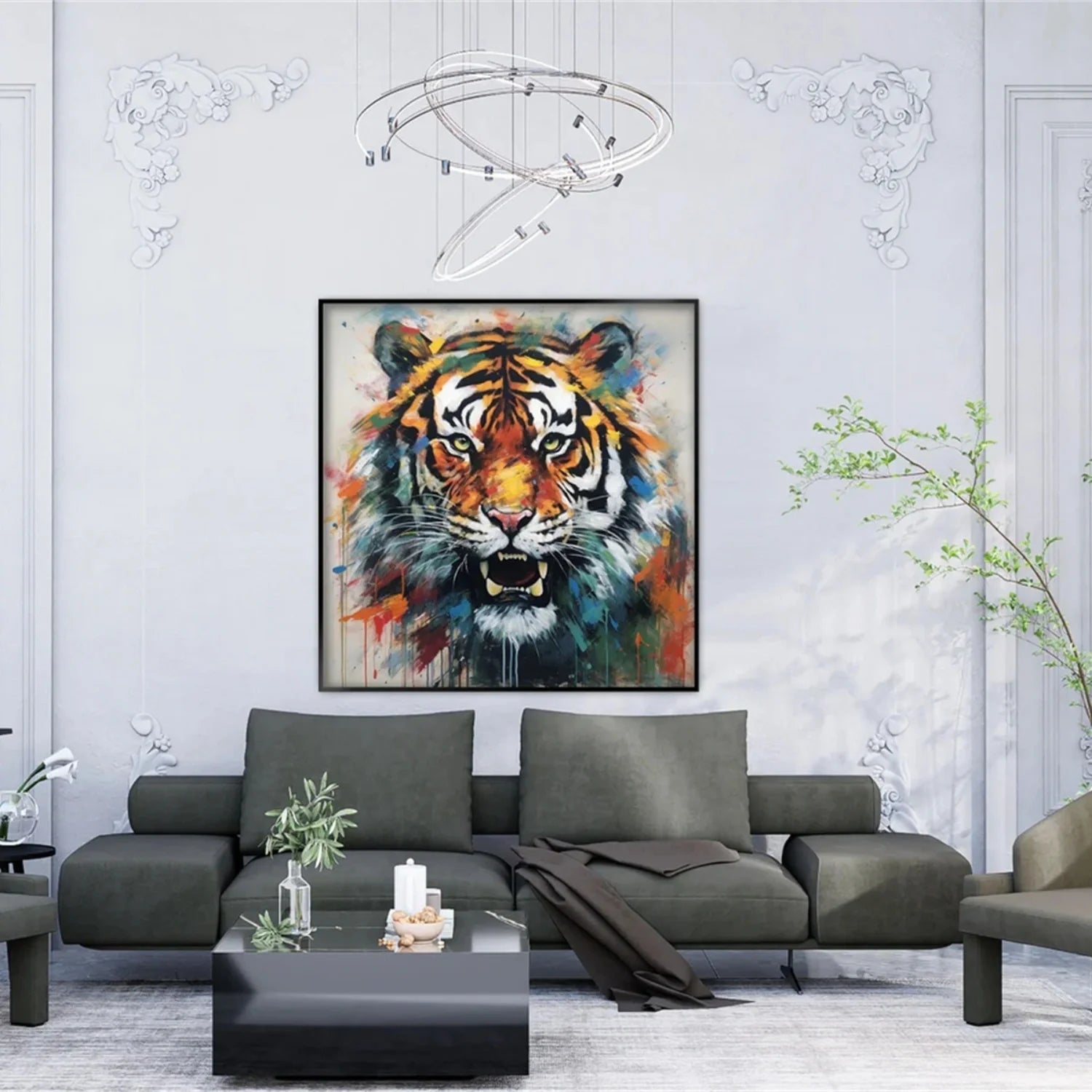 Colorful Abstract Animal Wall Art #AM084